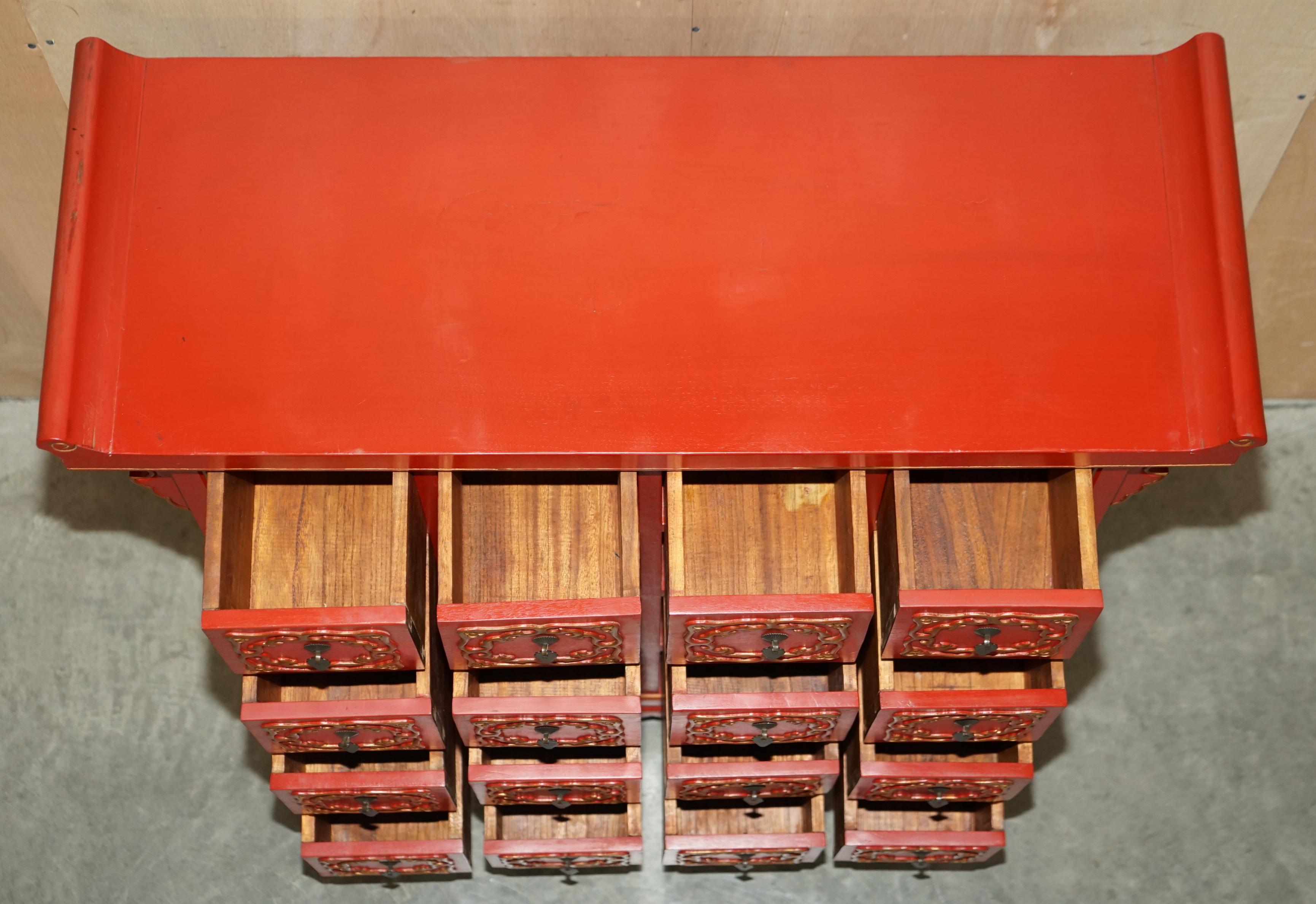 Rare Oriental Chinese Export Vintage Cabinet Lots of Drawers for Fine Teas For Sale 10