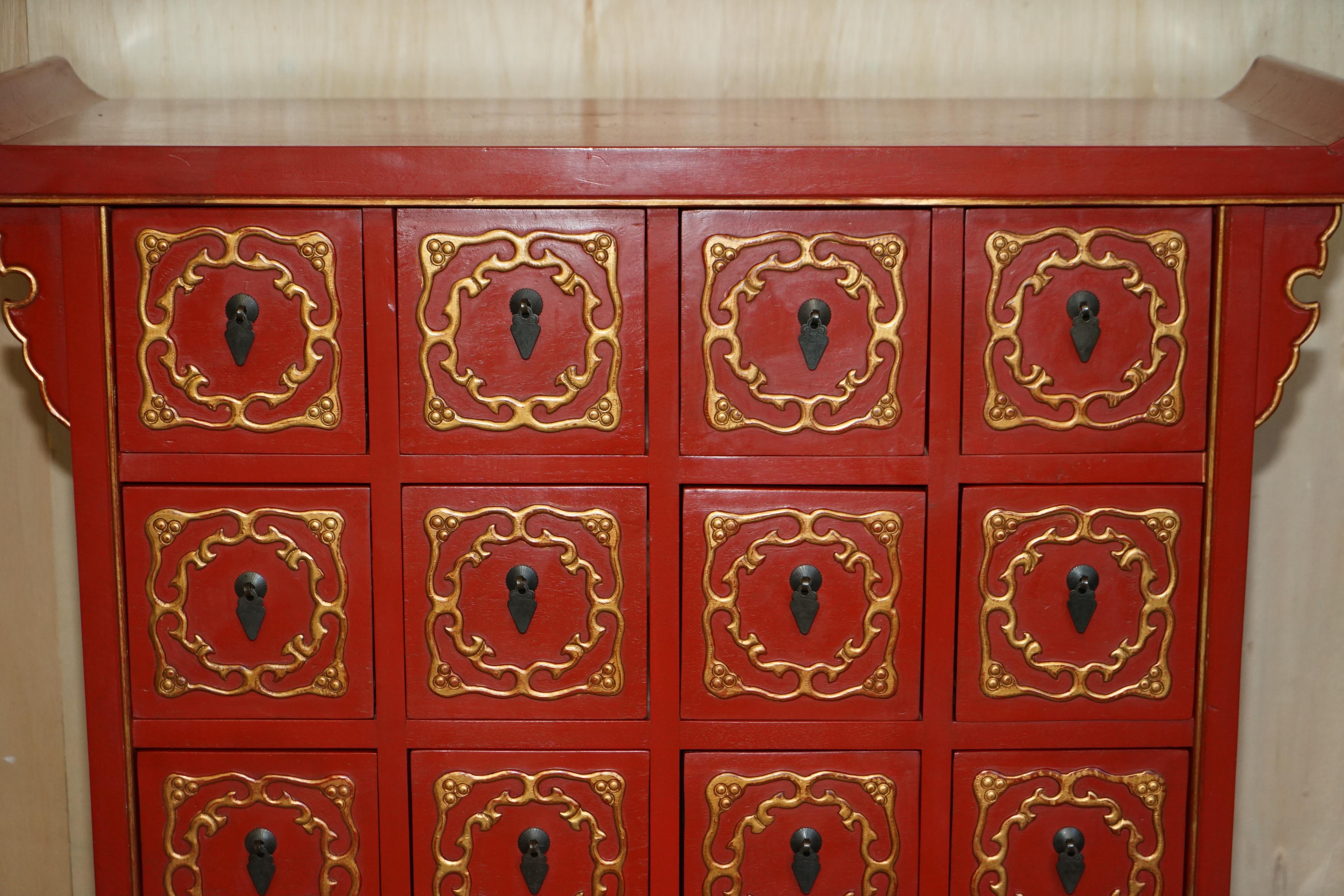 Rare Oriental Chinese Export Vintage Cabinet Lots of Drawers for Fine Teas For Sale 2