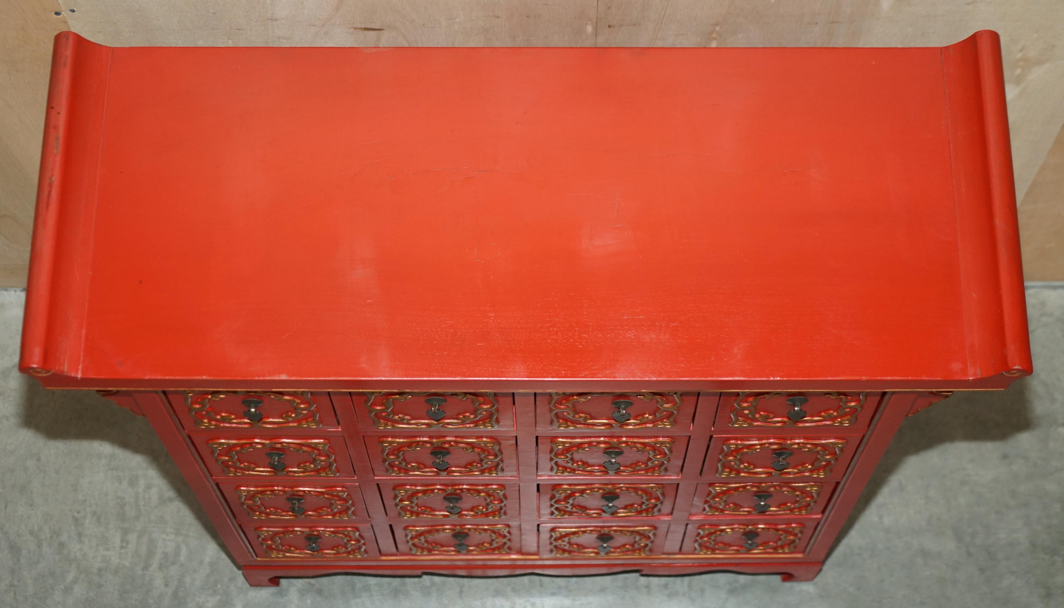 Rare Oriental Chinese Export Vintage Cabinet Lots of Drawers for Fine Teas For Sale 4
