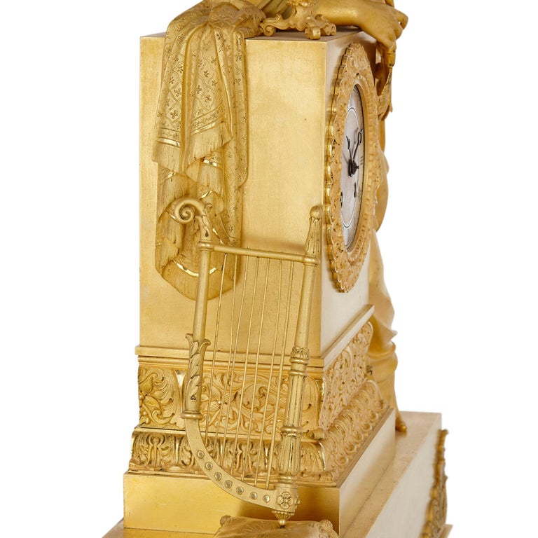 Rare Orientalist Gilt Bronze Mantel Clock by Denière et Fils In Good Condition For Sale In London, GB