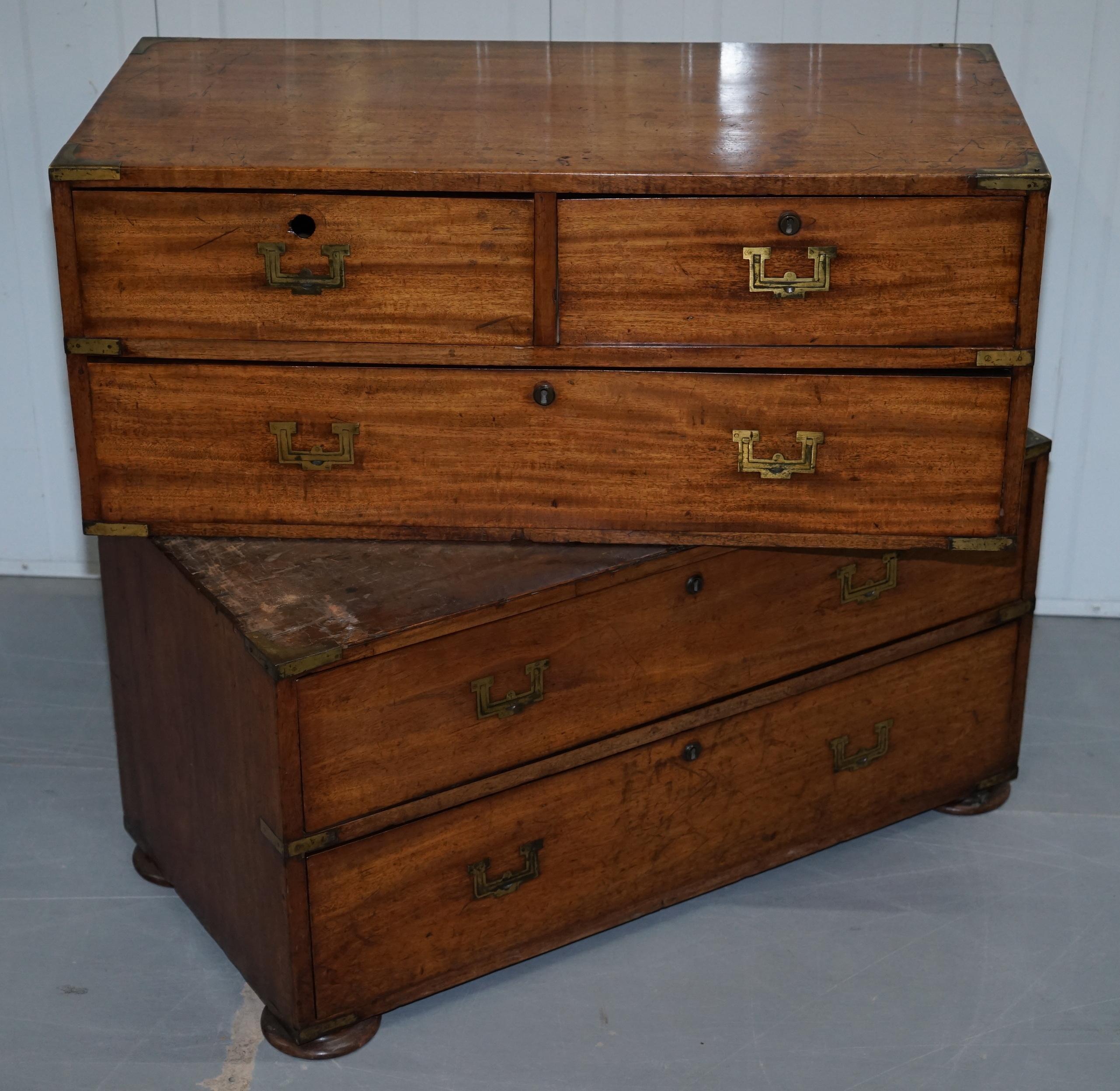 Rare Original 10th February 1813 Uk Napoleonic War Campaign Chest of Drawers 10