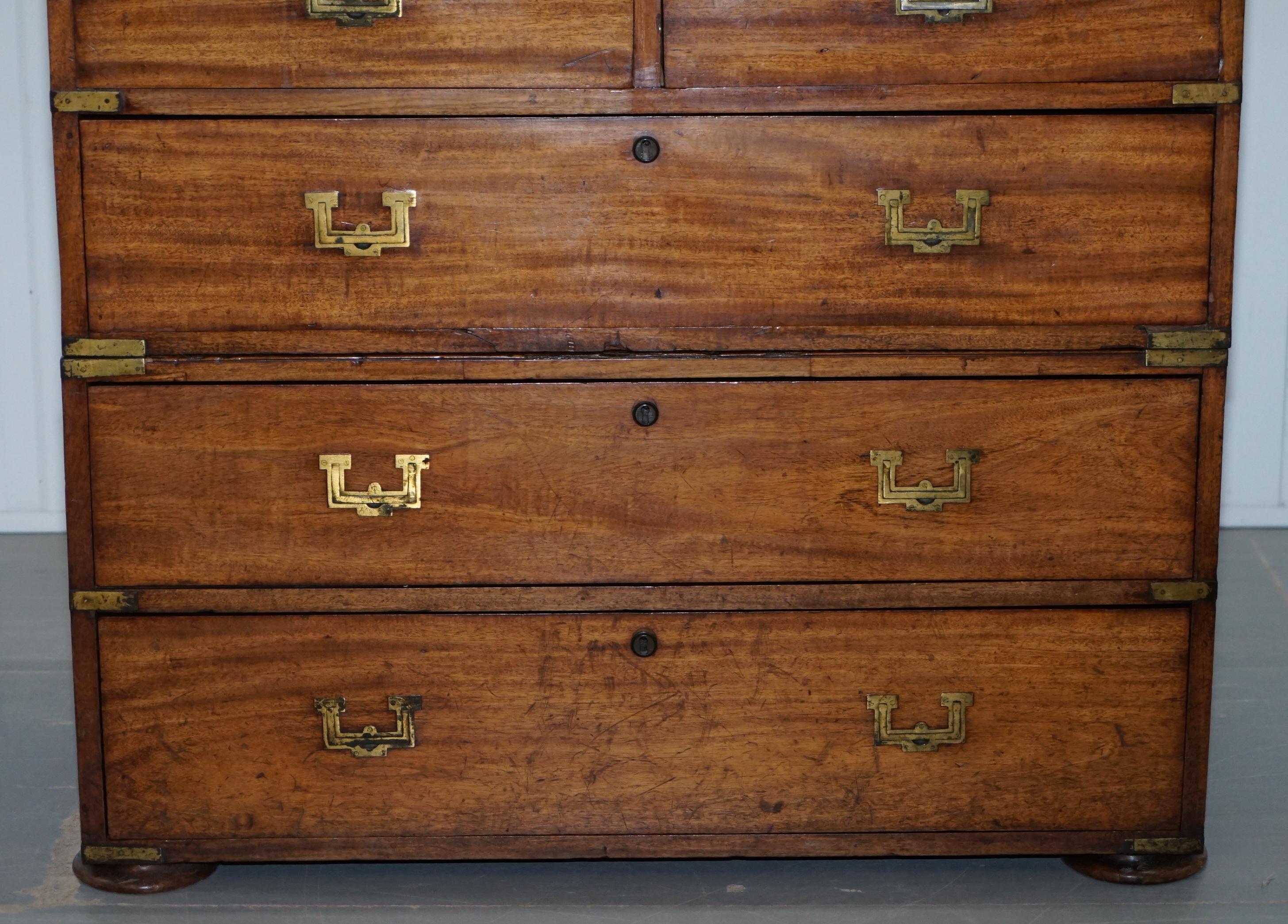 Rare Original 10th February 1813 Uk Napoleonic War Campaign Chest of Drawers 2