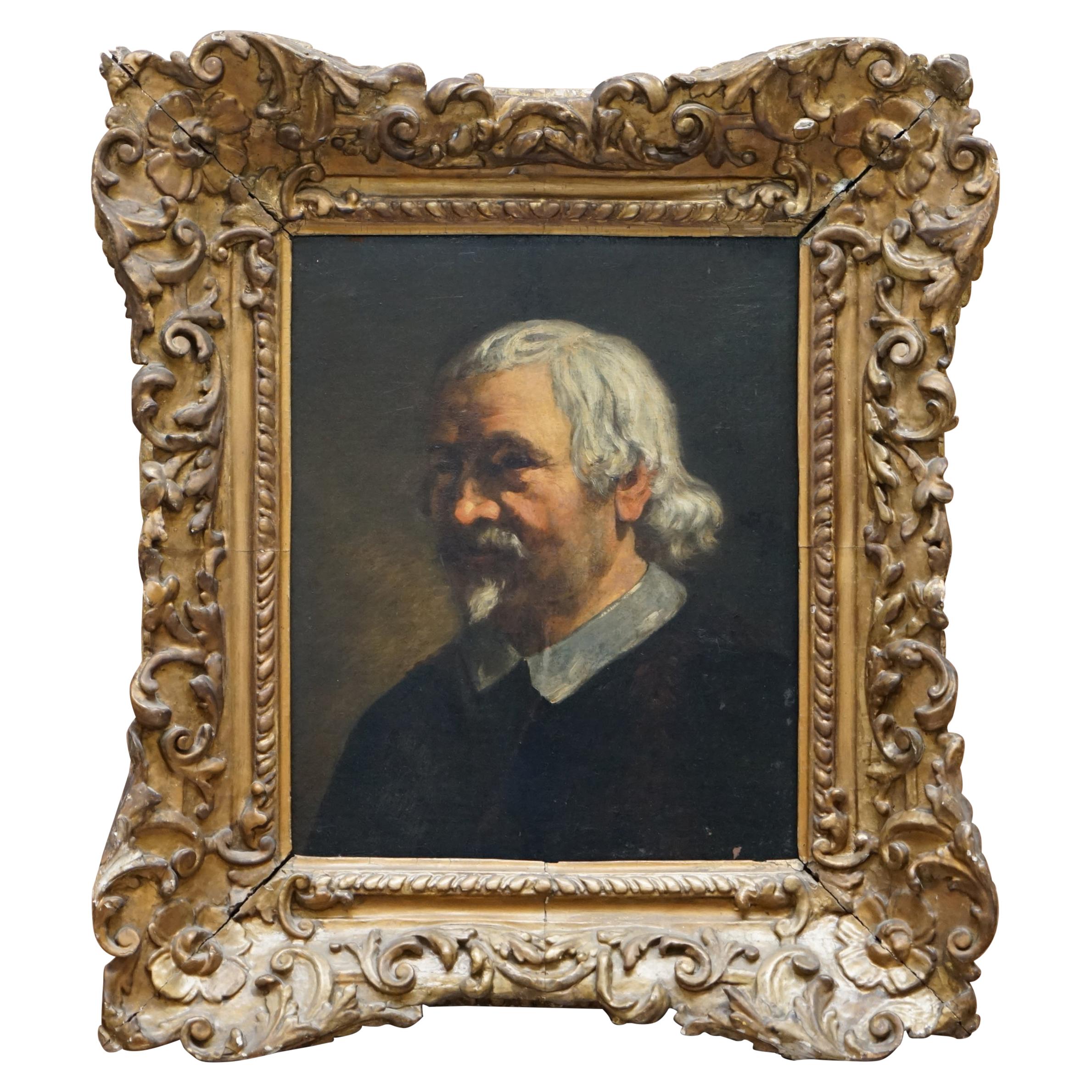 Rare peinture originale hollandaise du 17ème siècle:: huile sur toile:: représentant un noble en vente