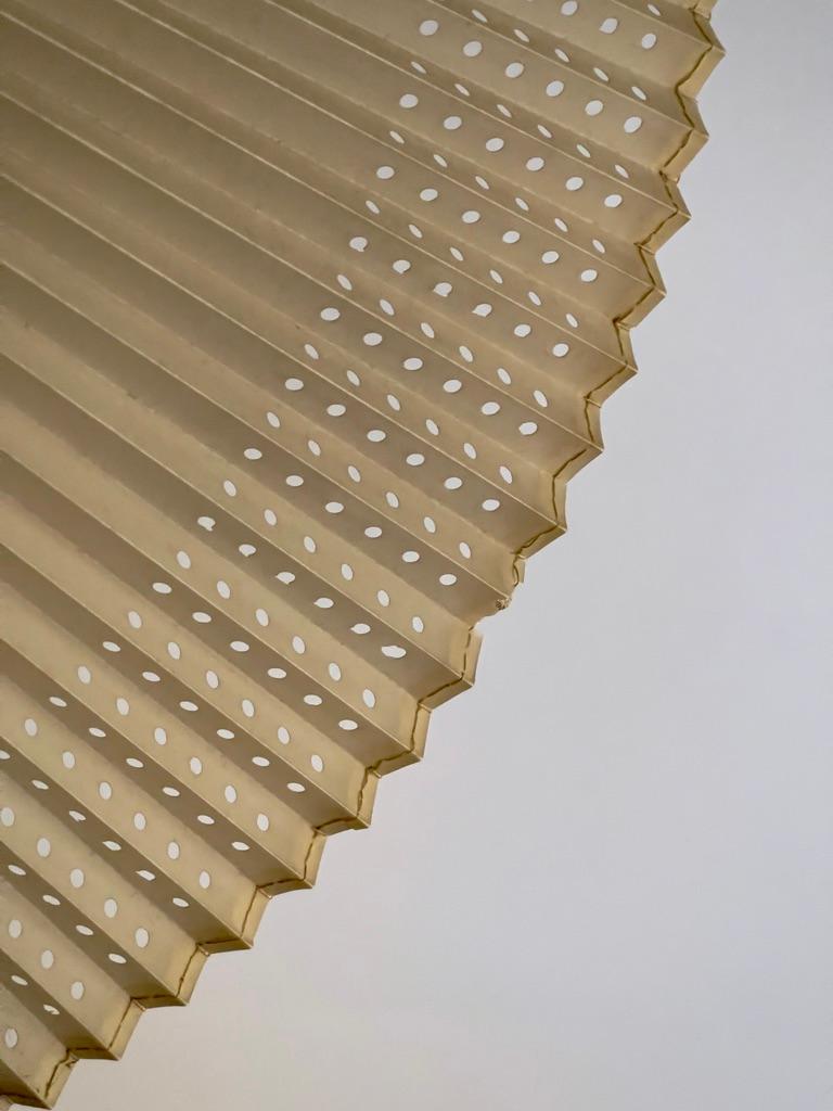 Rare Original 1920s danish table lamp in iridescent glass, perforated lamp shade For Sale 6
