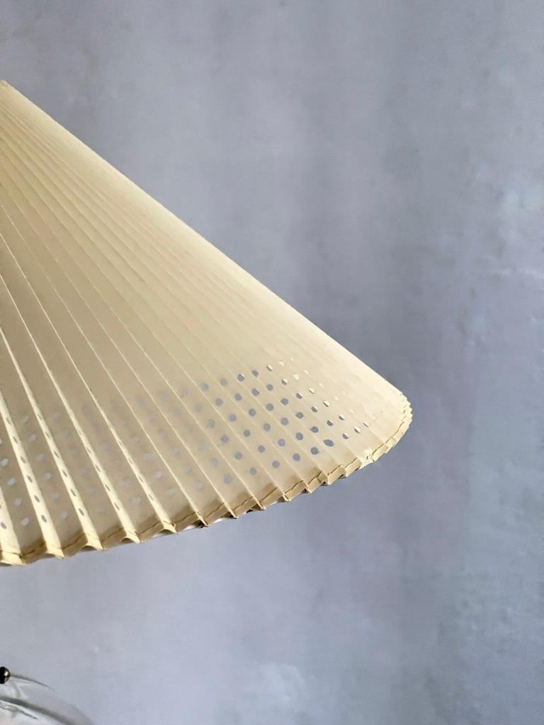 Rare Original 1920s danish table lamp in iridescent glass, perforated lamp shade For Sale 1