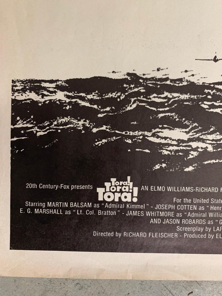 Belgian Rare Original 1970 Tora Tora Tora Film Poster, from Belgium, War Movie For Sale
