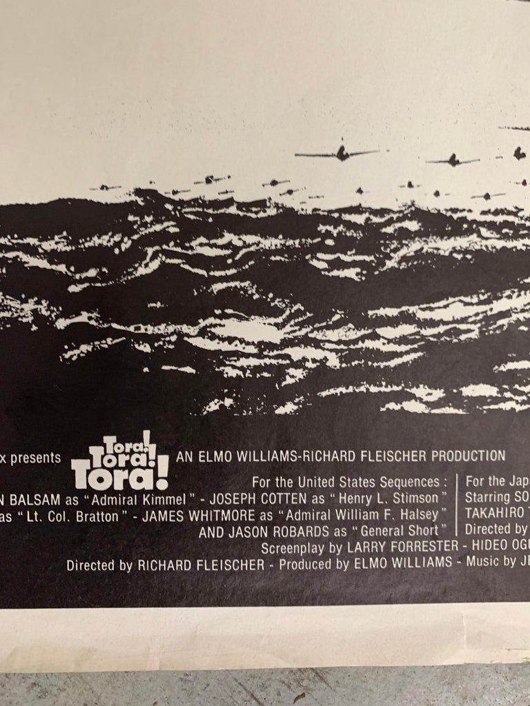 Late 20th Century Rare Original 1970 Tora Tora Tora Film Poster, from Belgium, War Movie For Sale