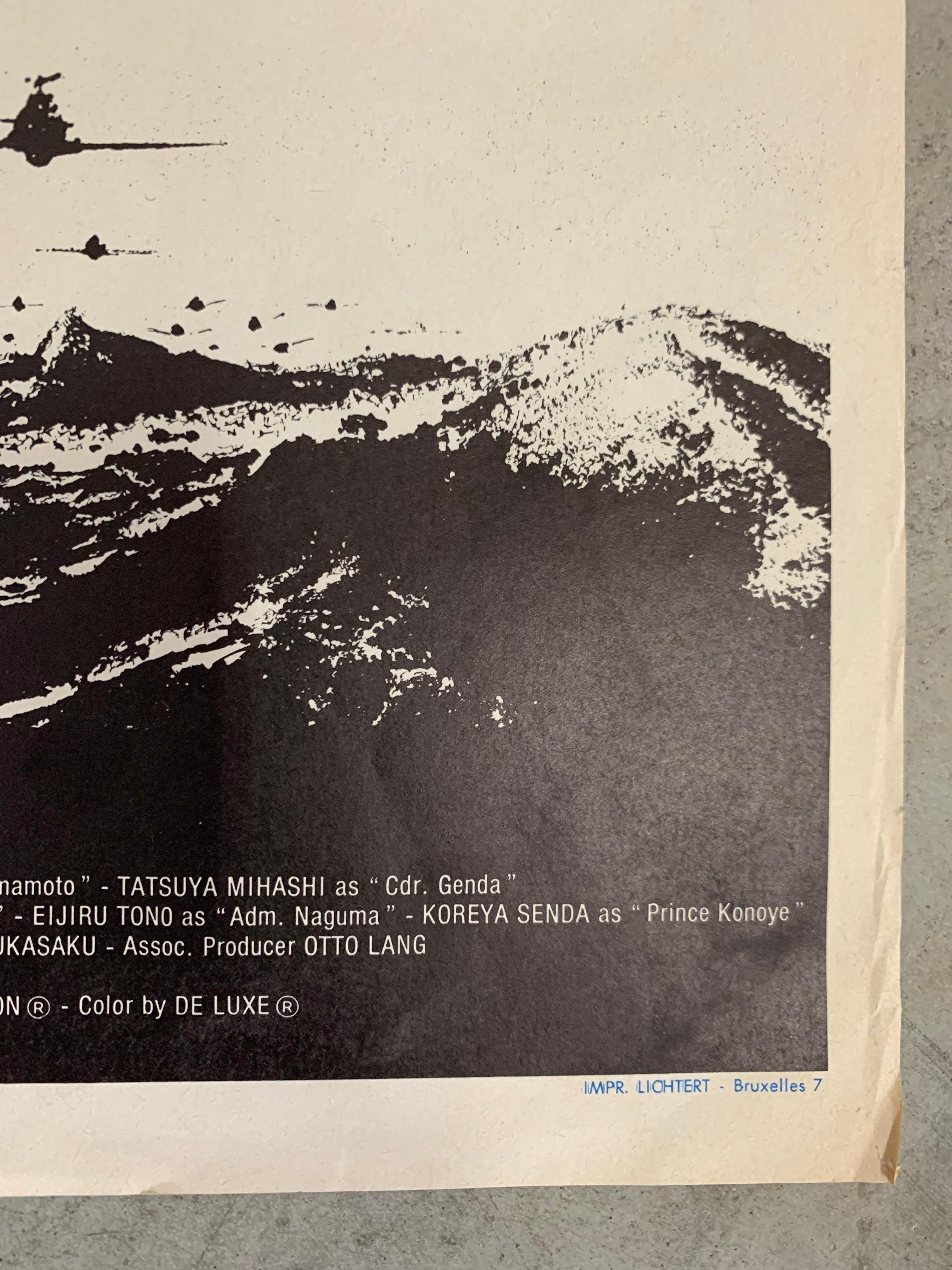 Belgian Rare Original 1970 Tora Tora Tora Film Poster, from Belgium, War Movie