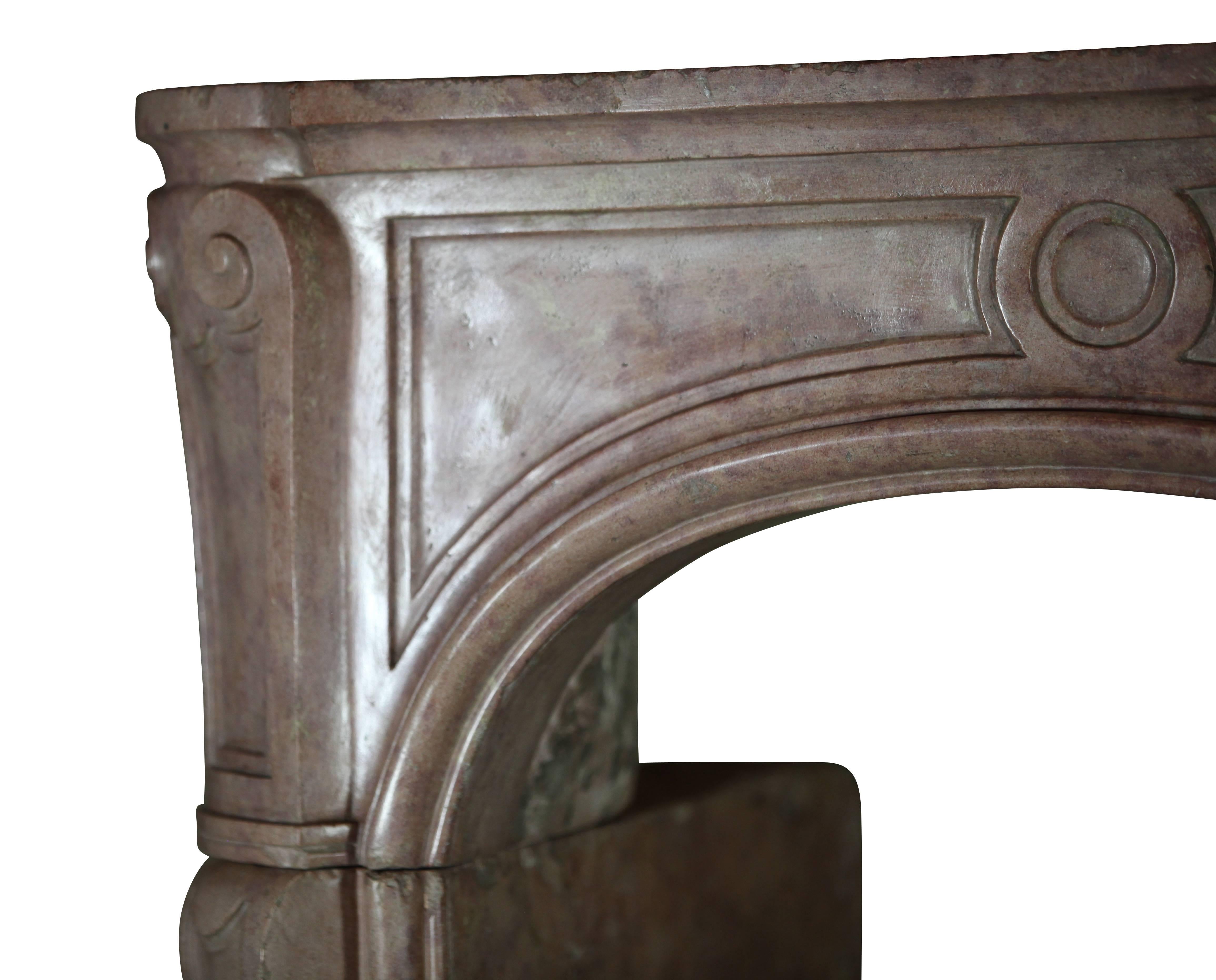 Stone French Imperial Original Antique French Fireplace Surround For Sale
