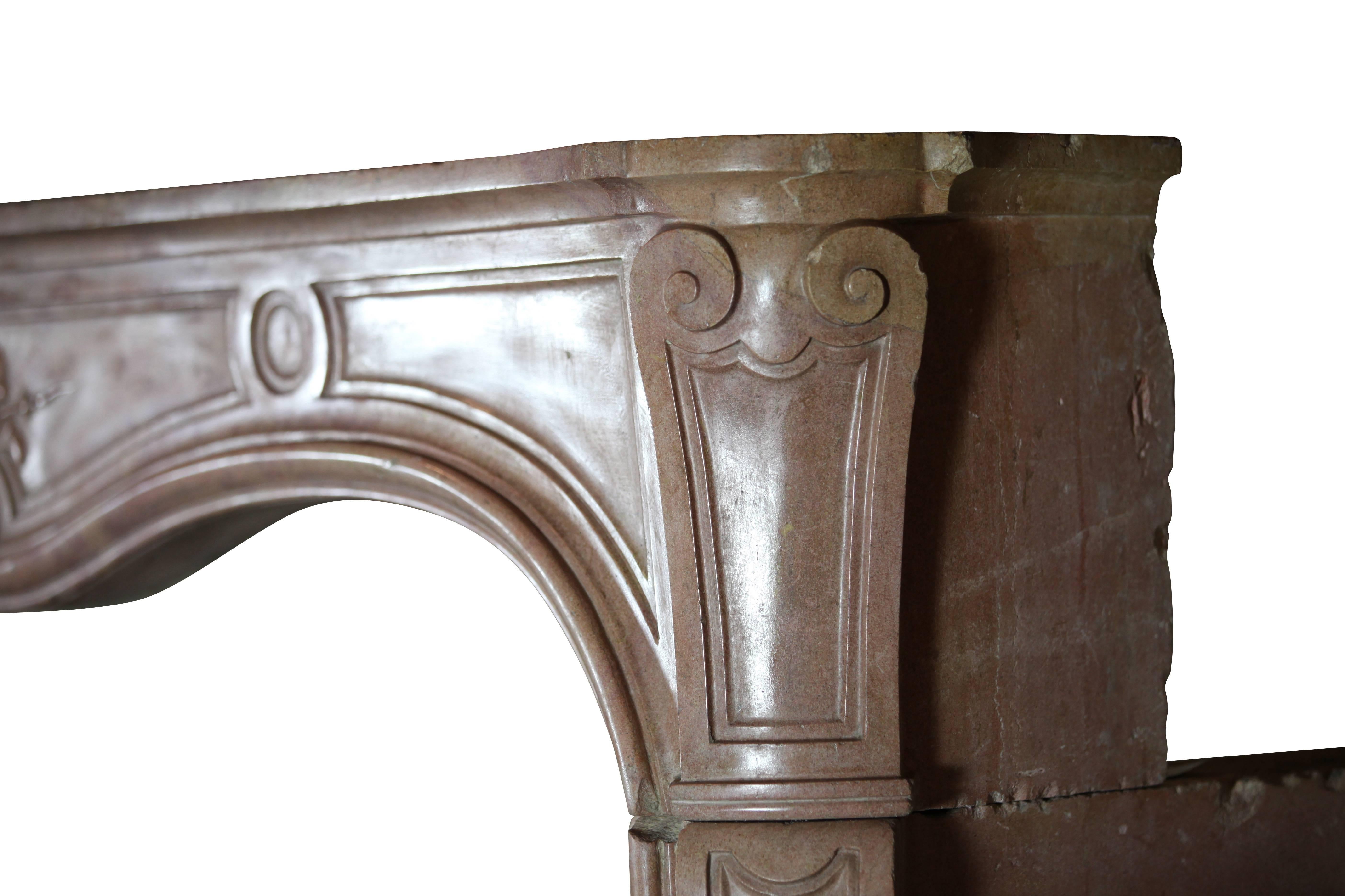 French Imperial Original Antique French Fireplace Surround For Sale 2