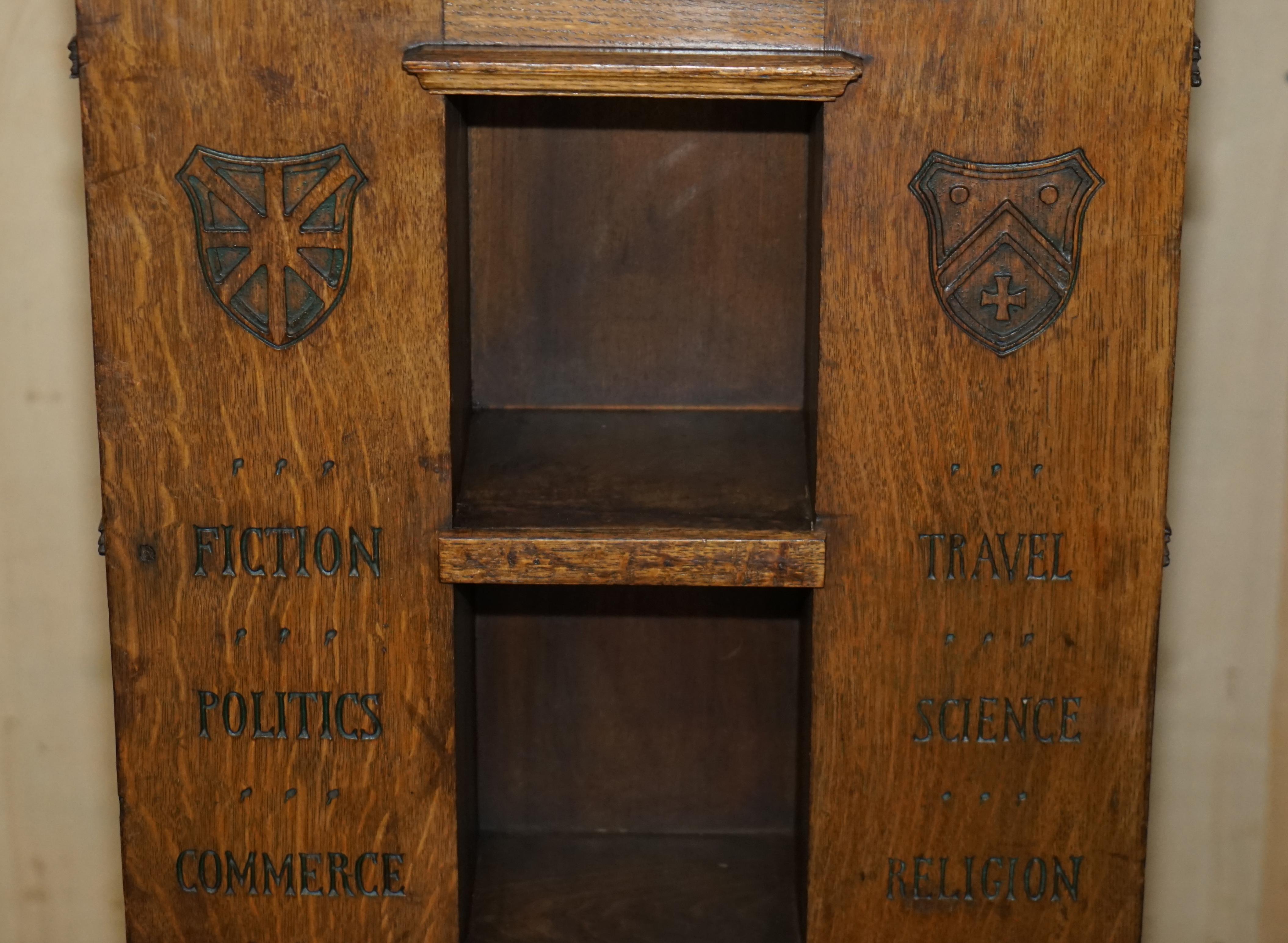 Rare Original Antique Seymour Easton 1859-1916 Tabard Inn Revolving Bookcase For Sale 8