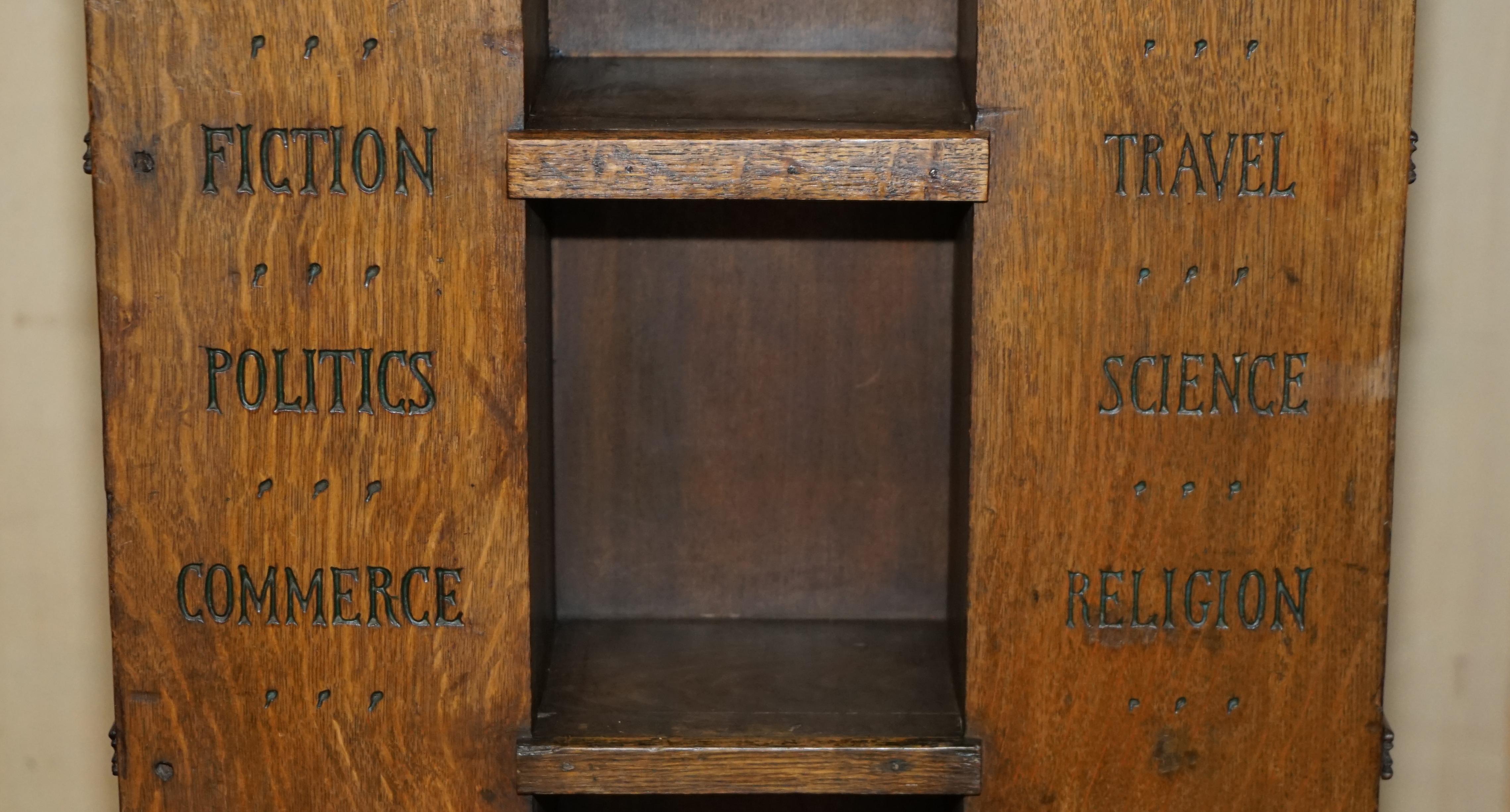 Rare Original Antique Seymour Easton 1859-1916 Tabard Inn Revolving Bookcase For Sale 9
