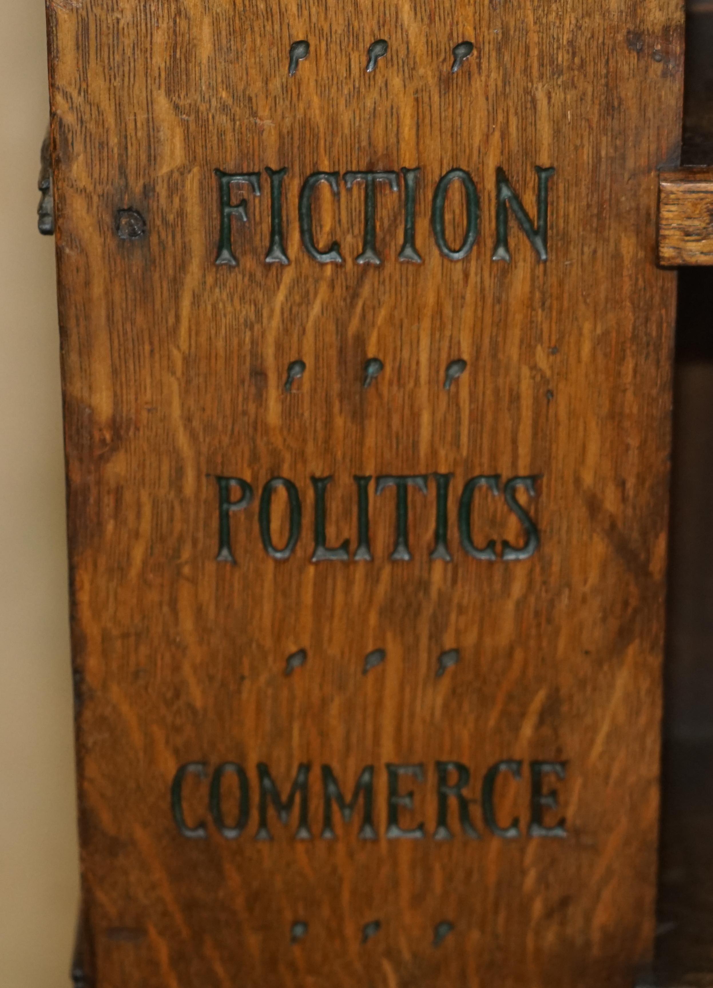 Rare Original Antique Seymour Easton 1859-1916 Tabard Inn Revolving Bookcase For Sale 10