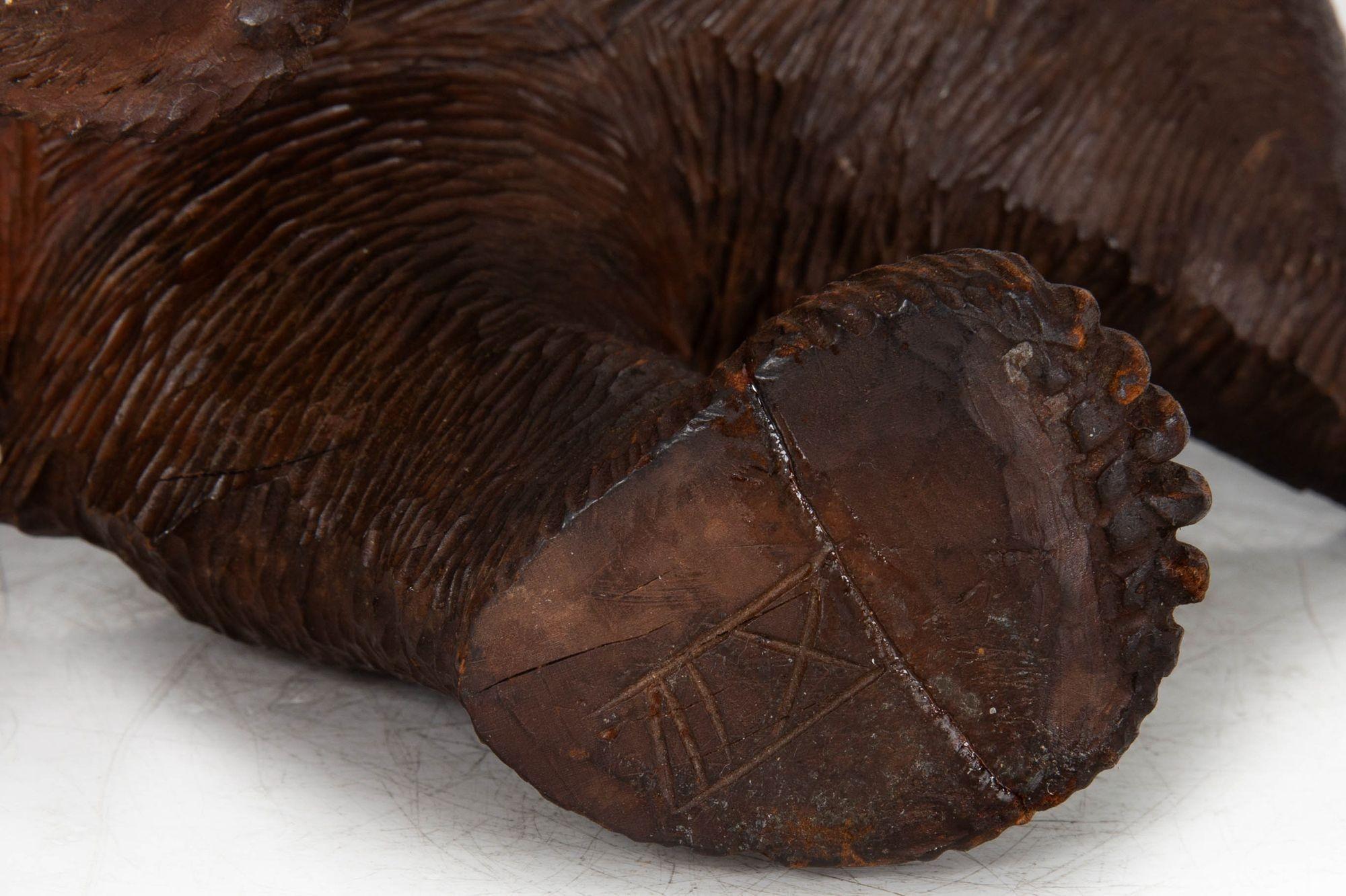 Rare Original Antique Swiss Carved Black Forest “Walking Bear” ca. 1920 For Sale 8