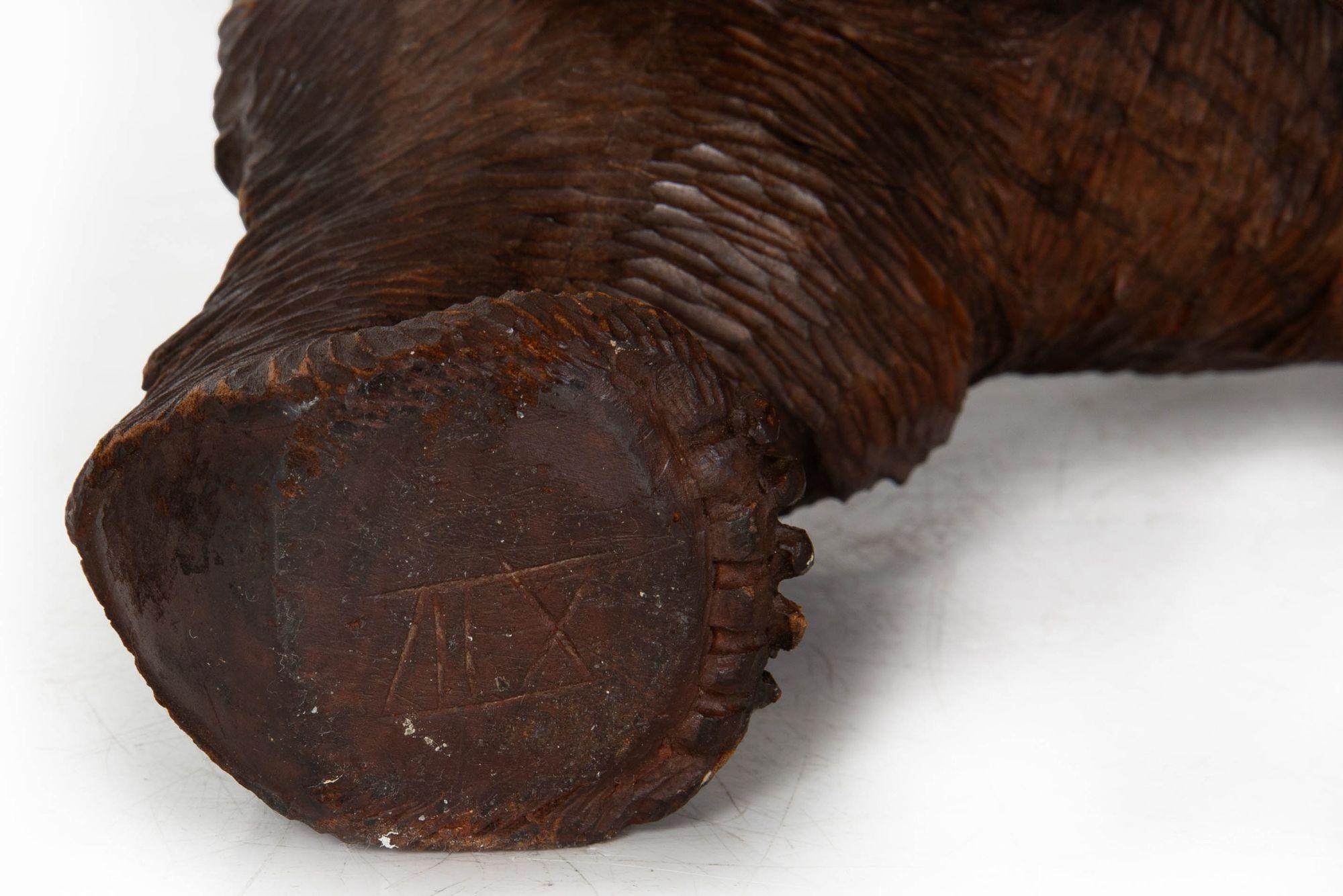 Rare Original Antique Swiss Carved Black Forest “Walking Bear” ca. 1920 For Sale 12