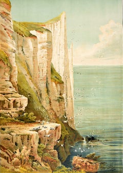 Rare Original Antique Travel Poster Yorkshire Coast North Eastern Railway Booty