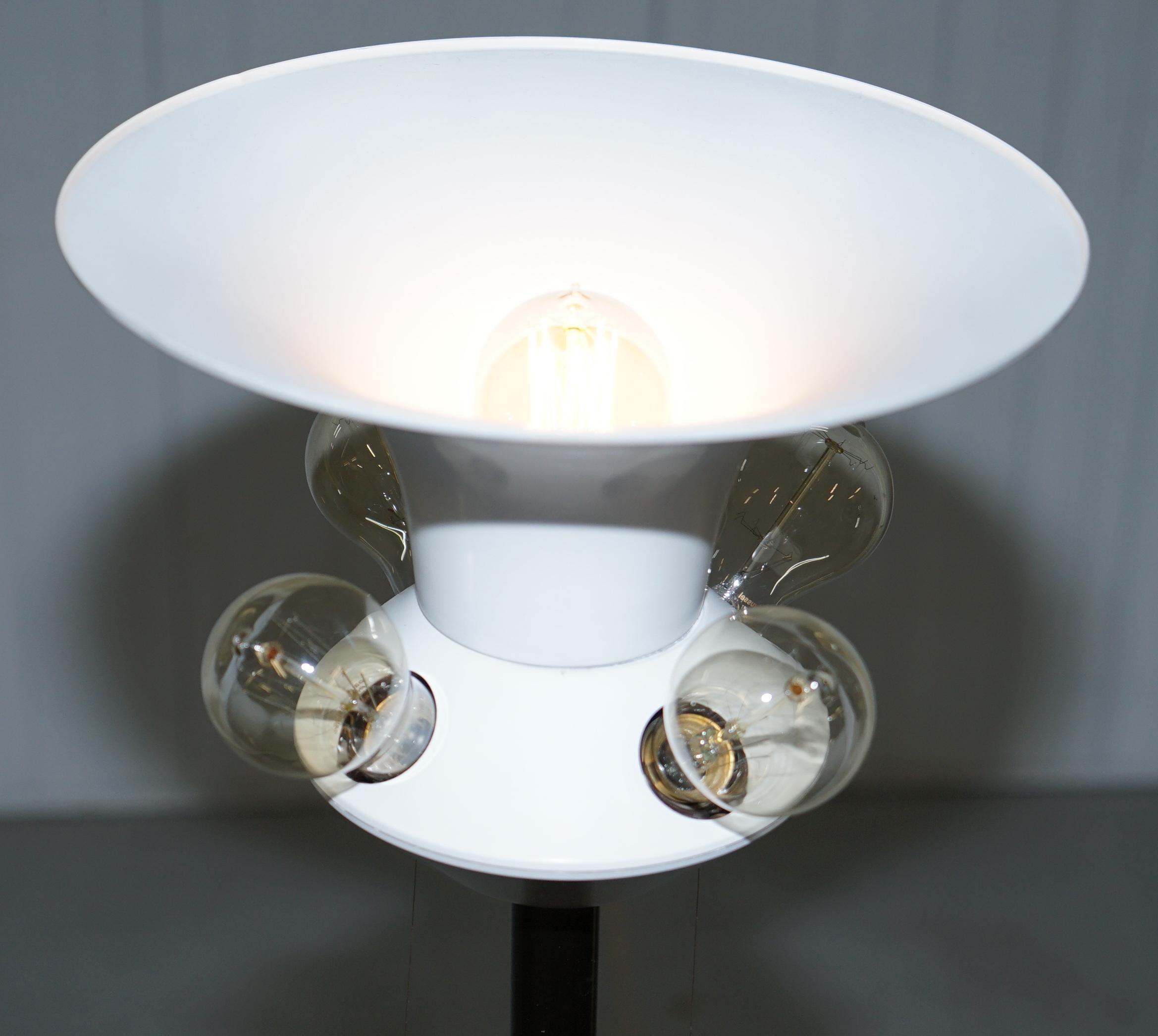 Rare Original Art Modern circa 1960 Floor Standing 5 Bulb Lamp Bronzed For Sale 7