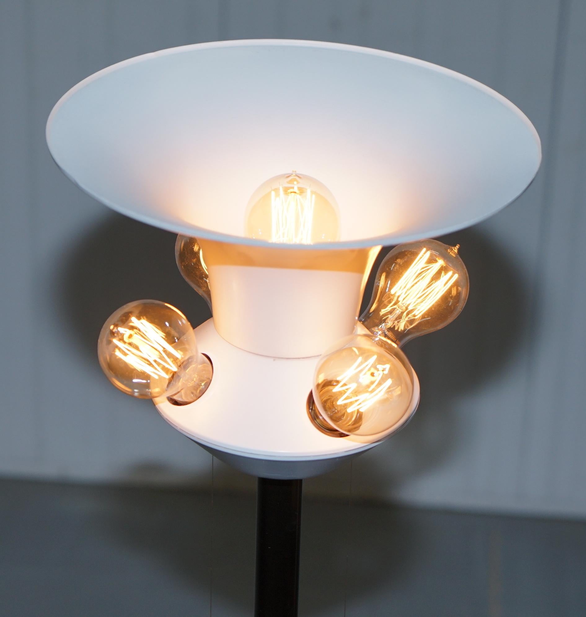 Mid-20th Century Rare Original Art Modern circa 1960 Floor Standing 5 Bulb Lamp Bronzed For Sale