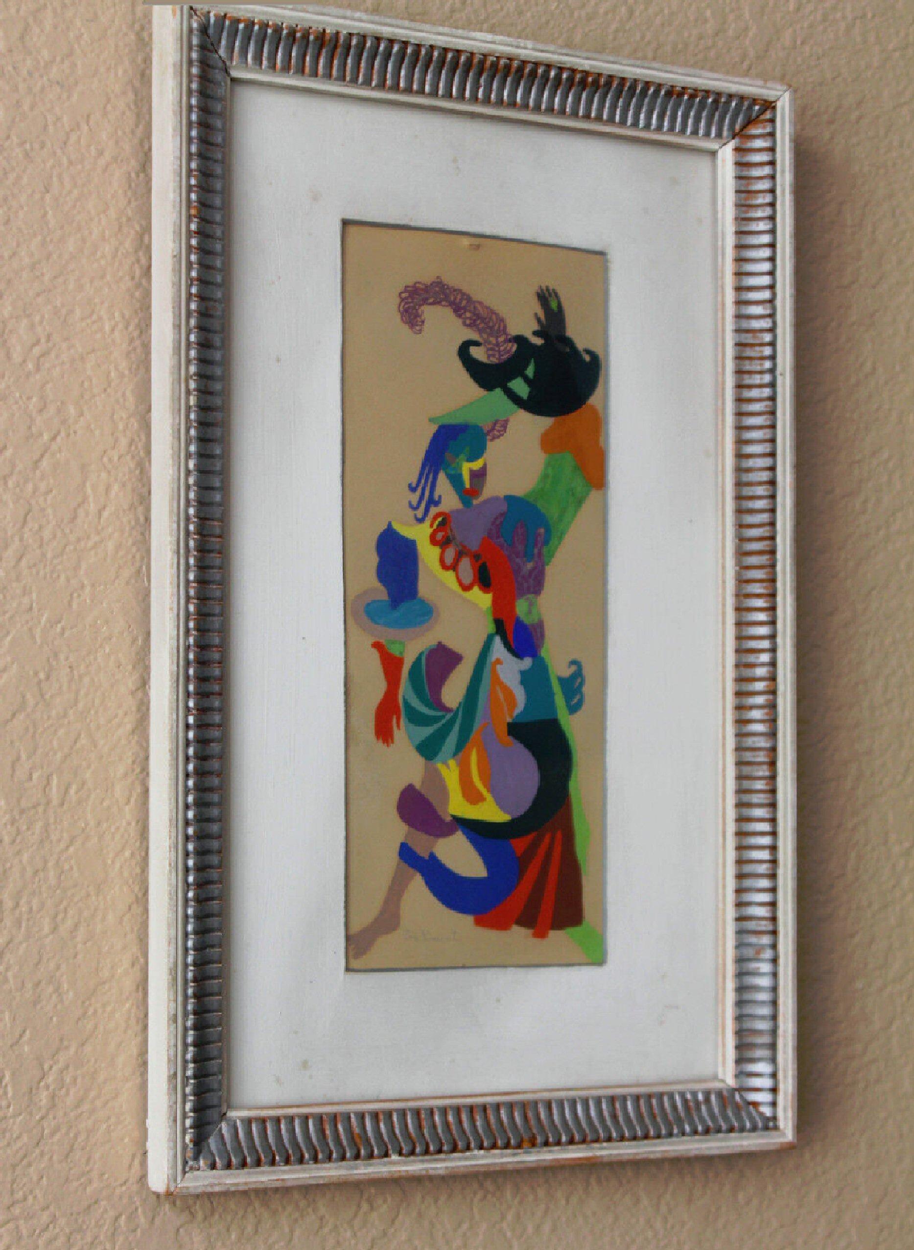 Paper  Rare Original BAUHAUS PAINTING! Eva Vincent Moholy Nagy Kandinsky Klee 1920s For Sale