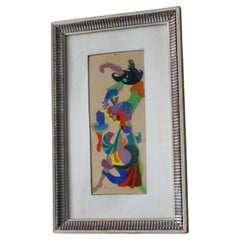 Antique  Rare Original BAUHAUS PAINTING! Eva Vincent Moholy Nagy Kandinsky Klee 1920s