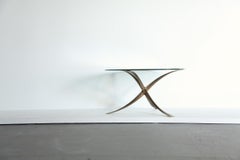 Rare Original Bronze Michel Mangematin Dining Table, France, 1960s