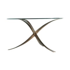 Rare Original Bronze Michel Mangematin Dining Table, France, 1960s