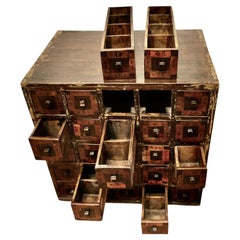 Rare Original Chinese Herbal Apothecary’s 25 Drawer Chest