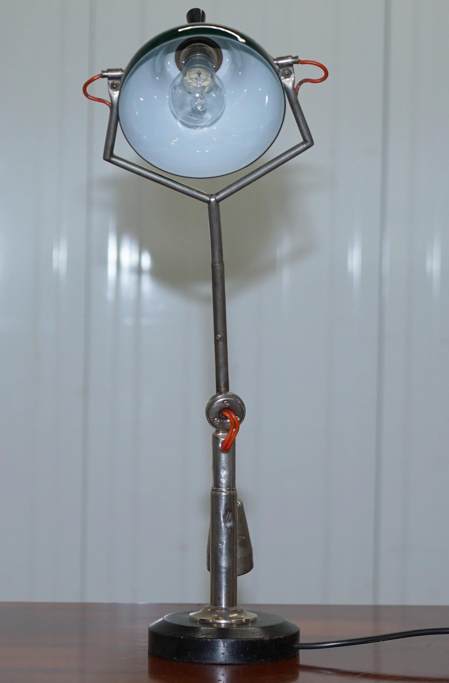 Rare Original circa 1925 Art Deco Edouard Wilfred Buquet French Articulated Lamp For Sale 2