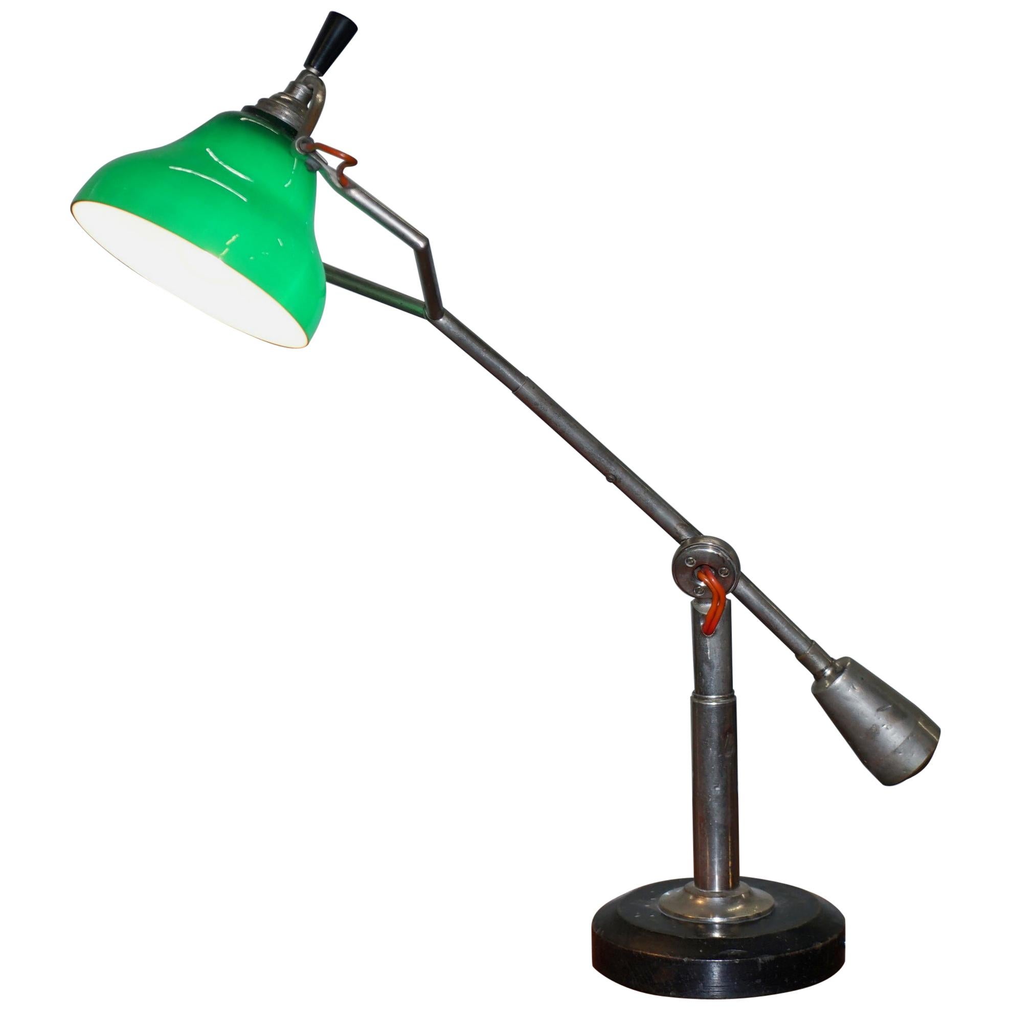 Rare Original circa 1925 Art Deco Edouard Wilfred Buquet French Articulated Lamp For Sale