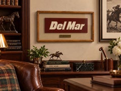 Rare Original Del Mar Racetrack Grandstand Sign Fragment, 1937–1993