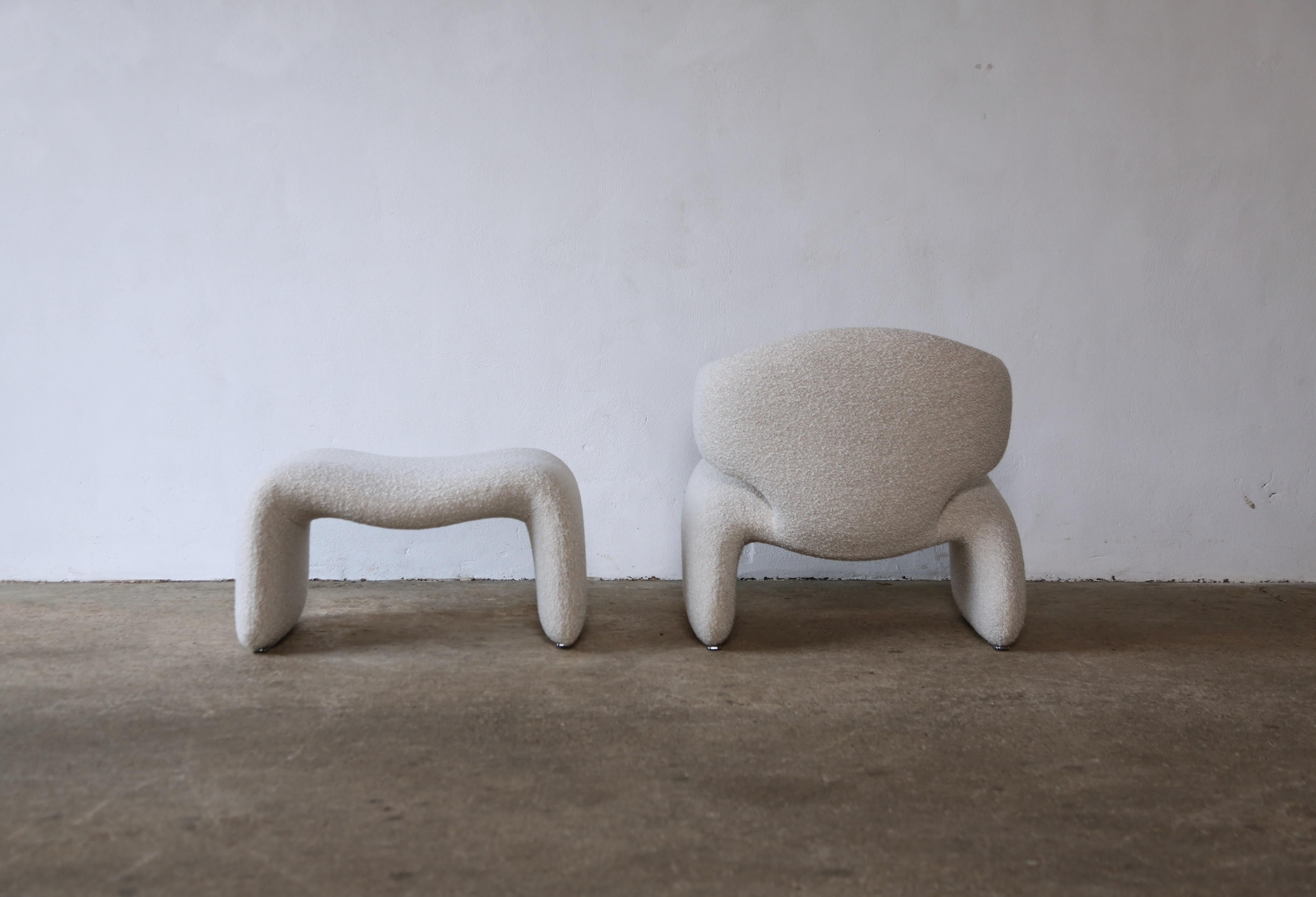 Rare Original Djinn Chair and Ottoman by Olivier Mourgue, France, 1960s For Sale 3