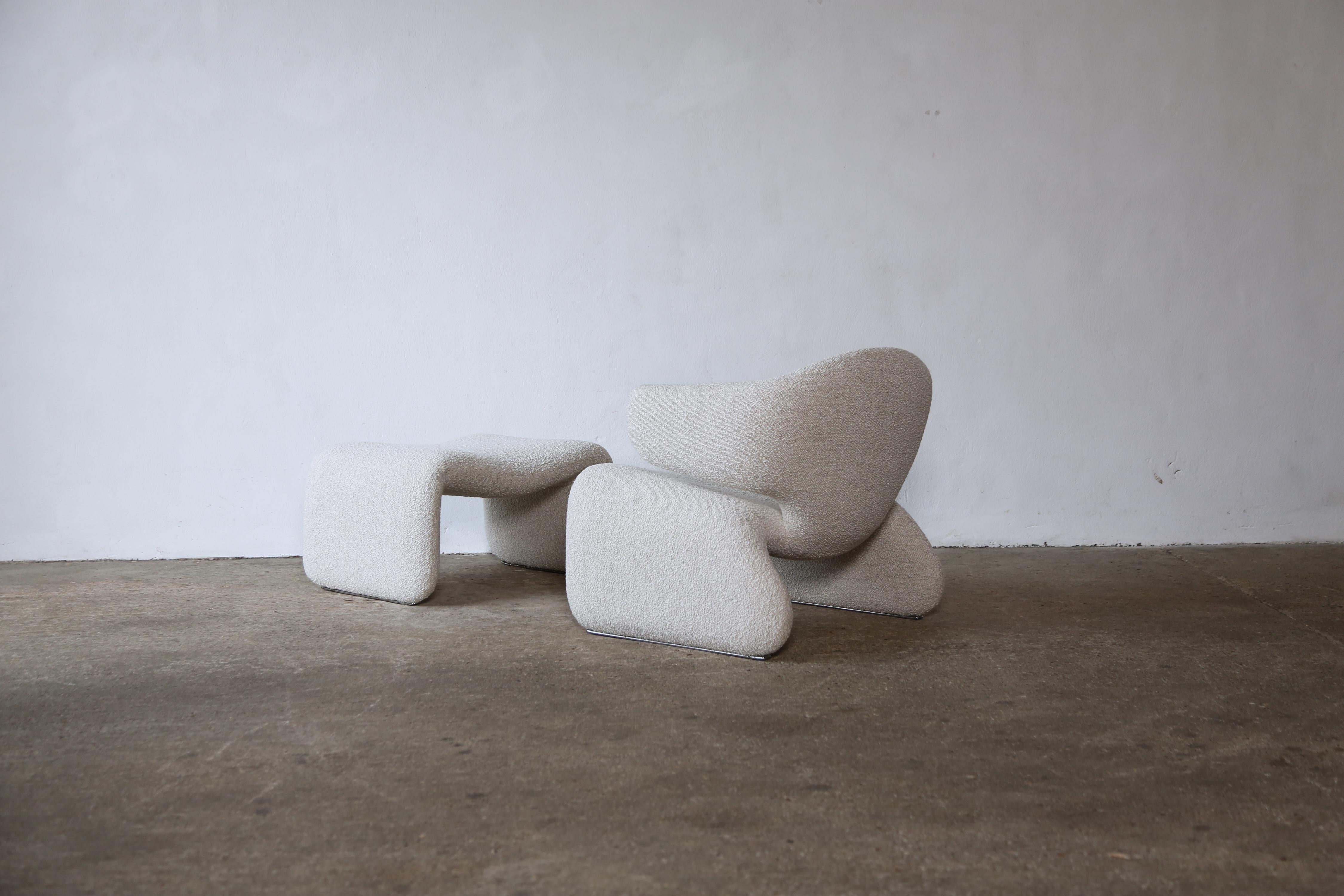 Rare Original Djinn Chair and Ottoman by Olivier Mourgue, France, 1960s For Sale 2