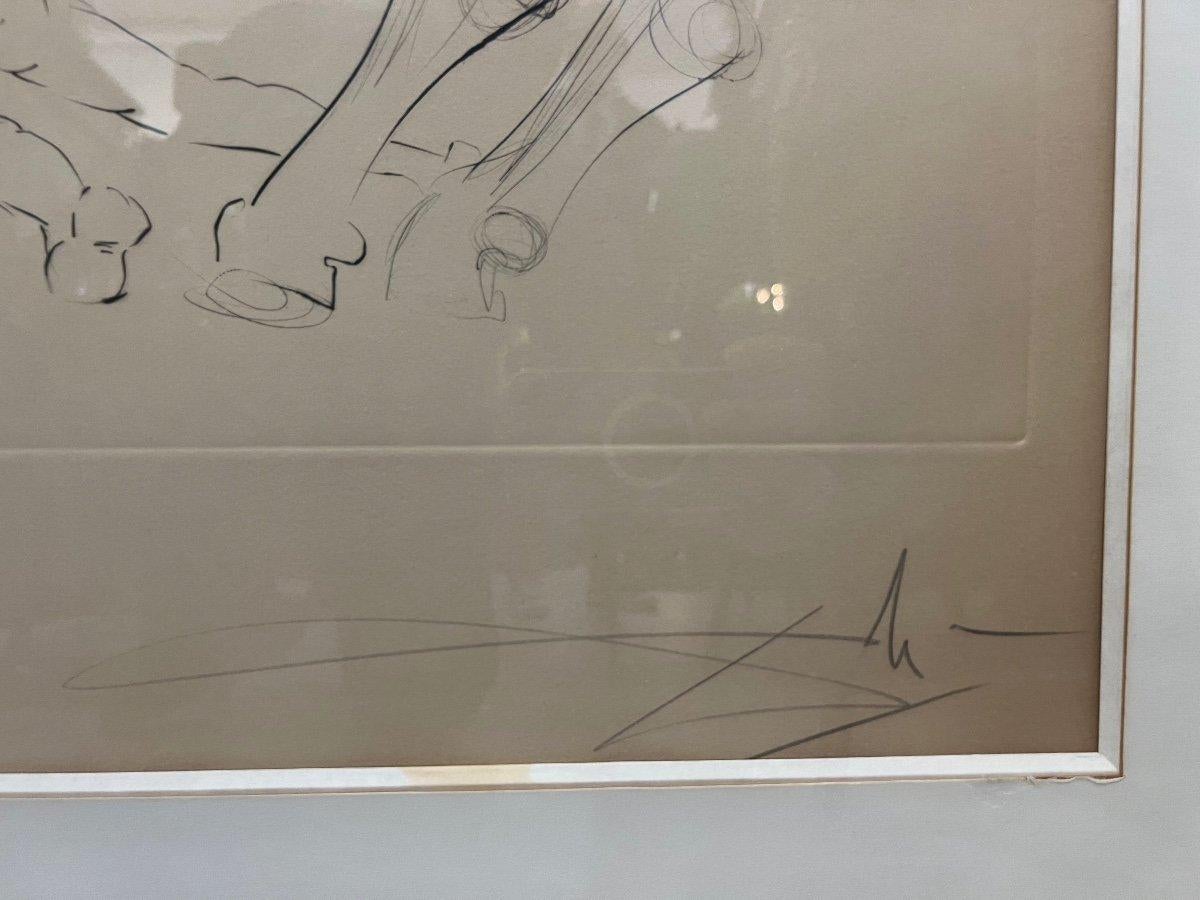 Moderne Rare gravure originale de Salvador Dalí, signée et numérotée 118/150 en vente