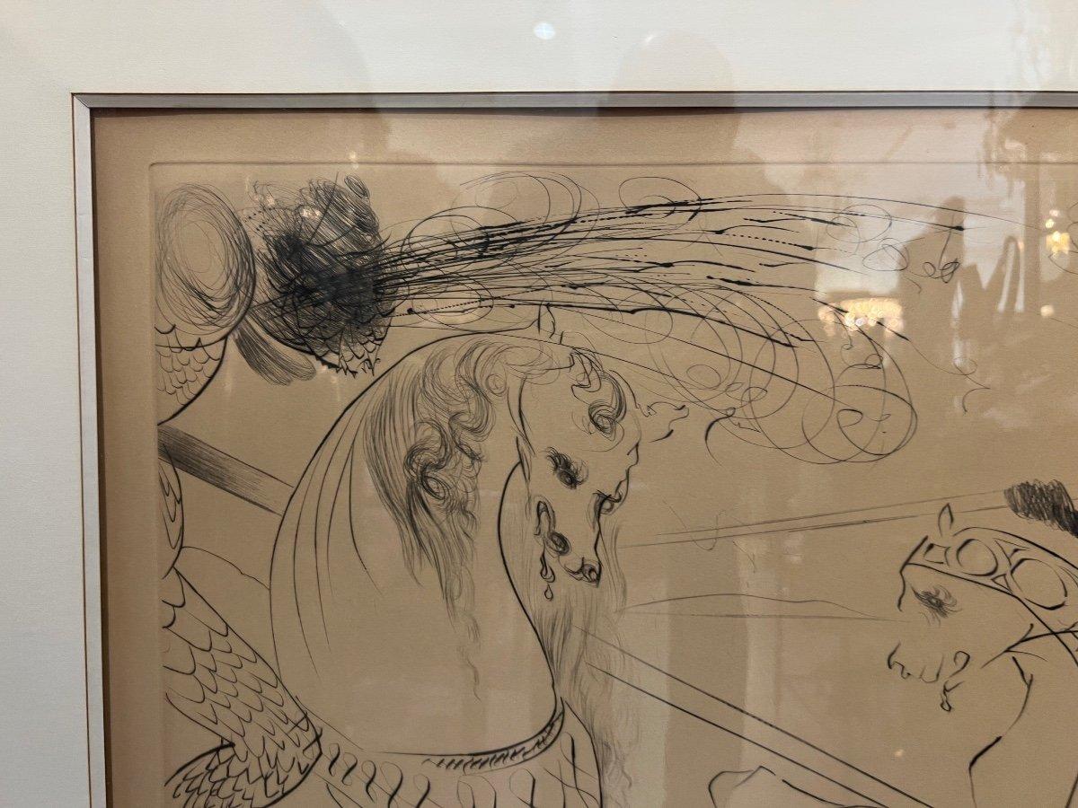 Rare gravure originale de Salvador Dalí, signée et numérotée 118/150 Bon état - En vente à NICE, FR