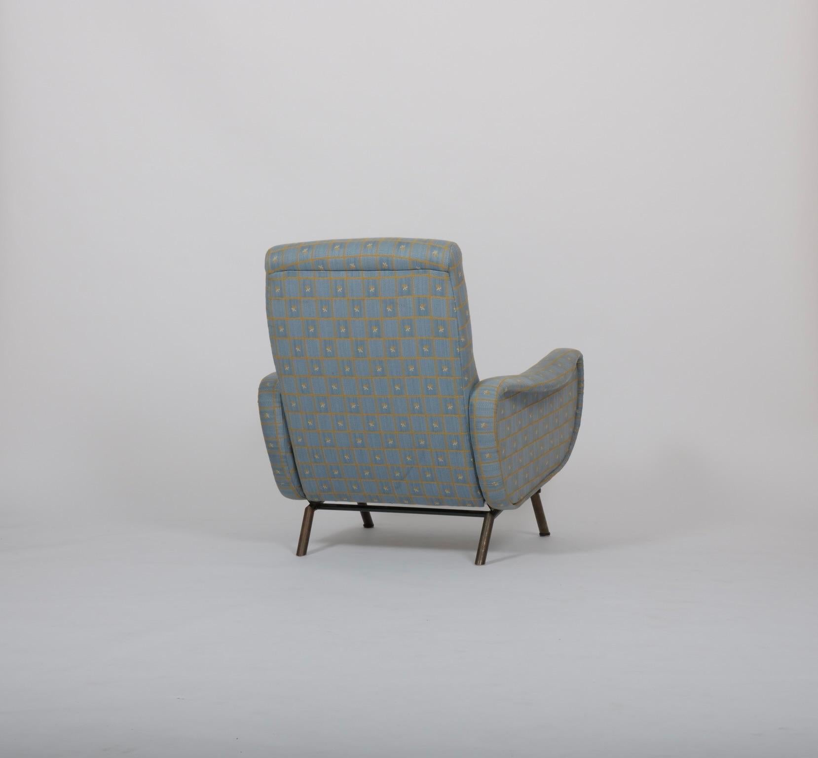 A pair  Marco Zanuso 'Lady' chairs. Reclining. Italy c1950 In Good Condition For Sale In London, GB