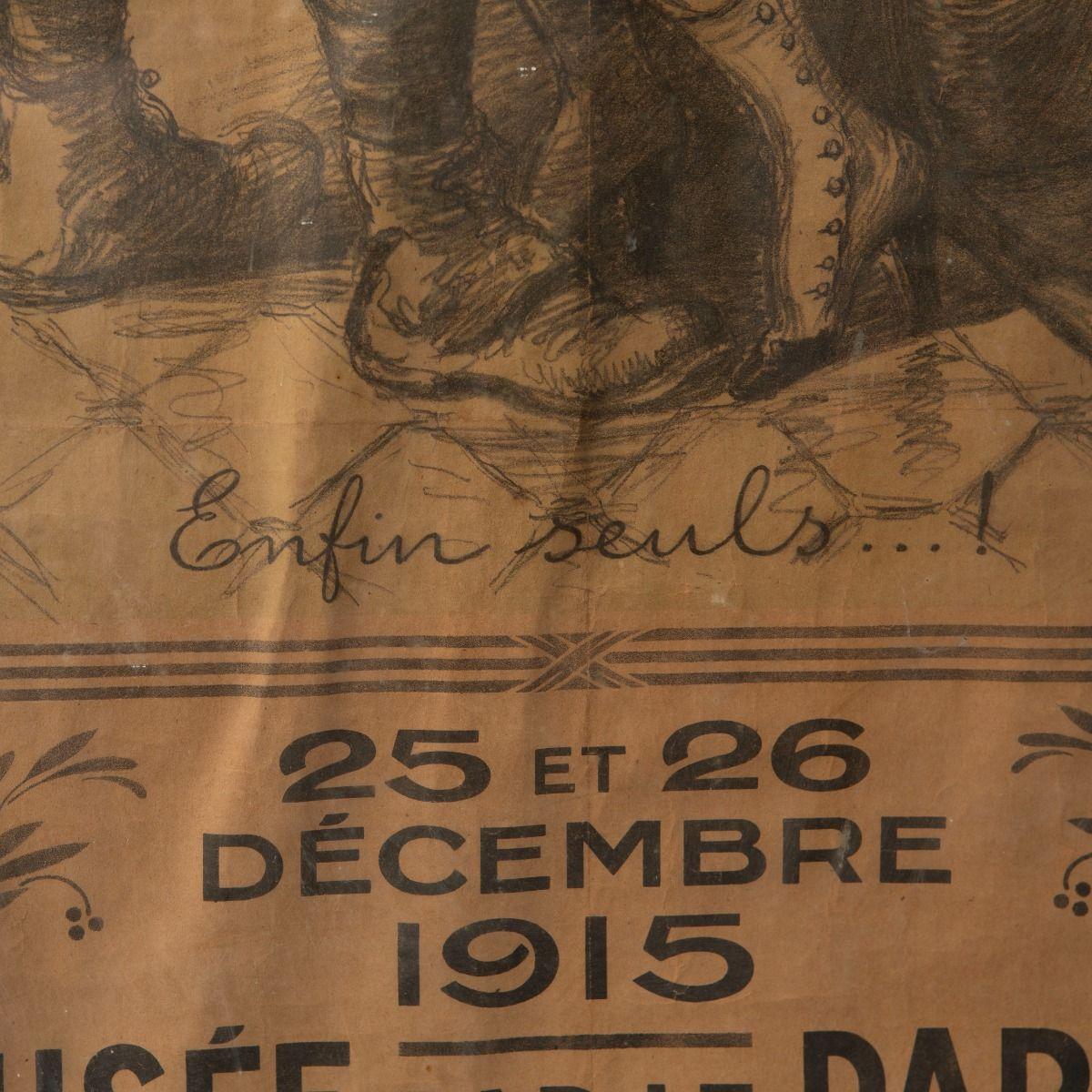 Raro poster originale francese in stile Art Nouveau - Journée du Poilu, 1915 in vendita 2