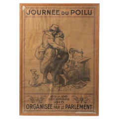 Rare Original French Art Nouveau Poster – Journée du Poilu, 1915