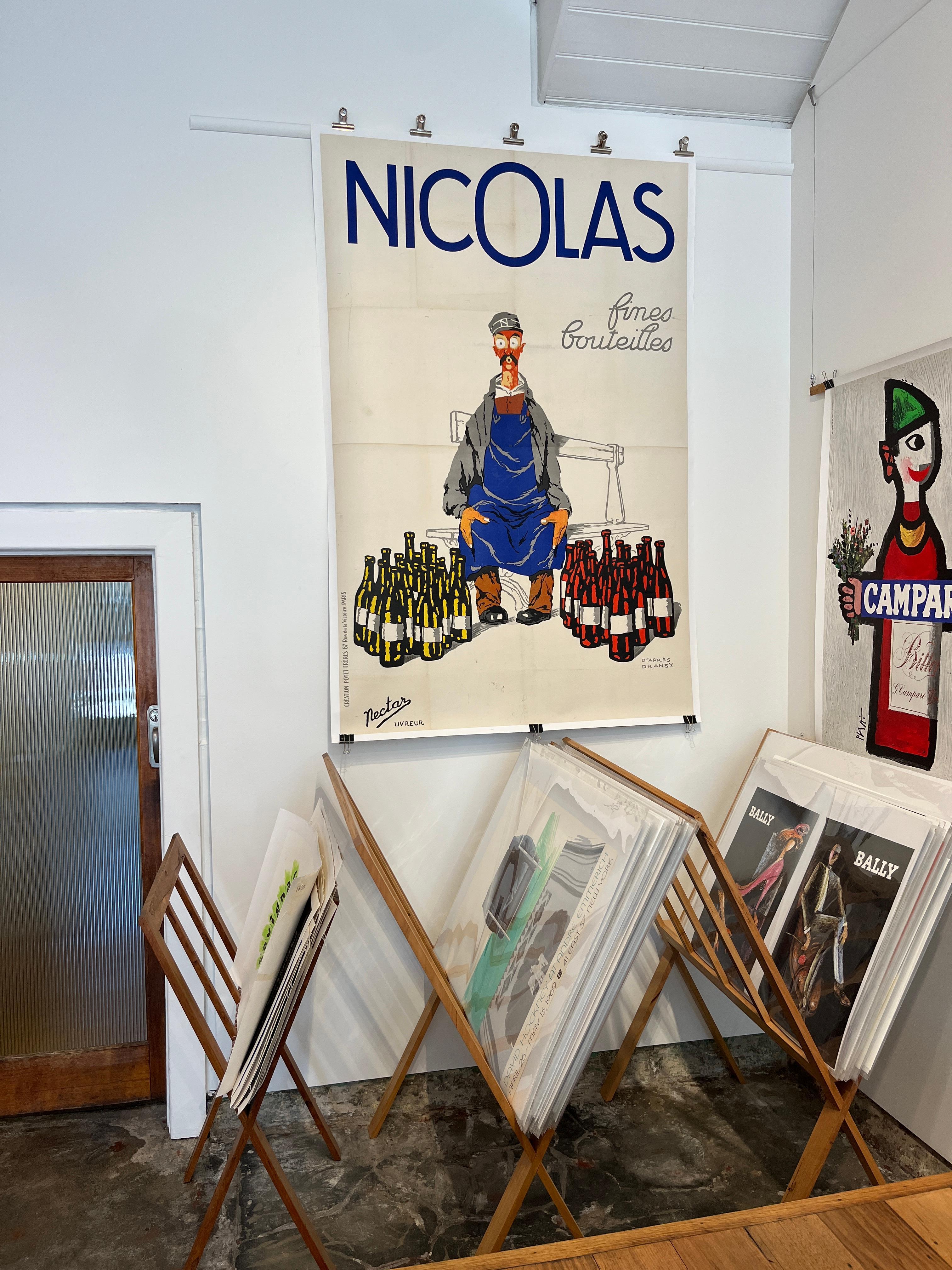 Rare affiche d'origine française sur le vin, « NICOLAS » par DRANSY, 1933 Bon état à Melbourne, Victoria