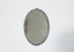 Rare, Original George III Irish Cut Glass Oval Mirror, Ireland, 18th Century