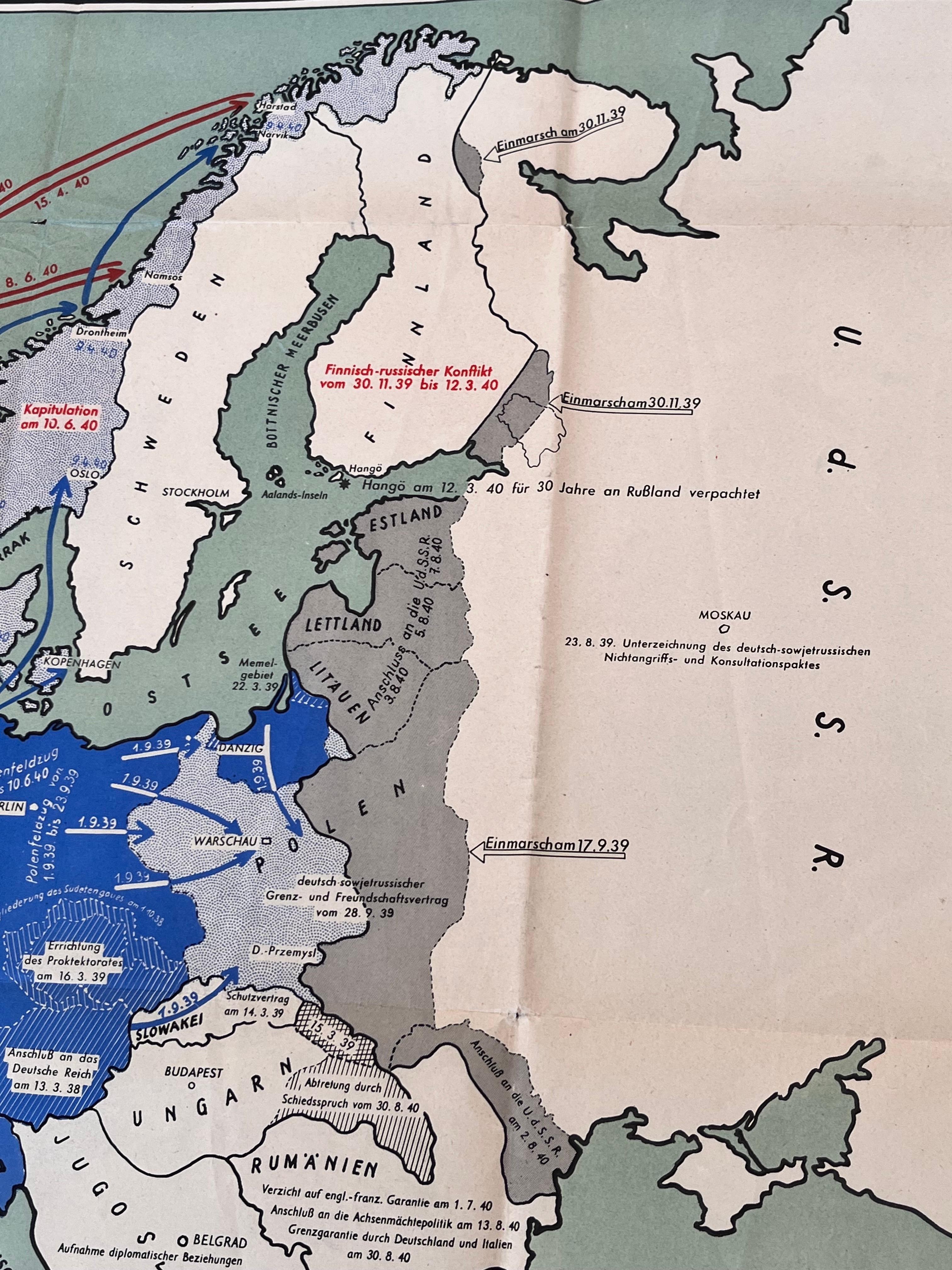 RARE !!! Original german military second world war 2 - WWII poster - 1940 For Sale 1