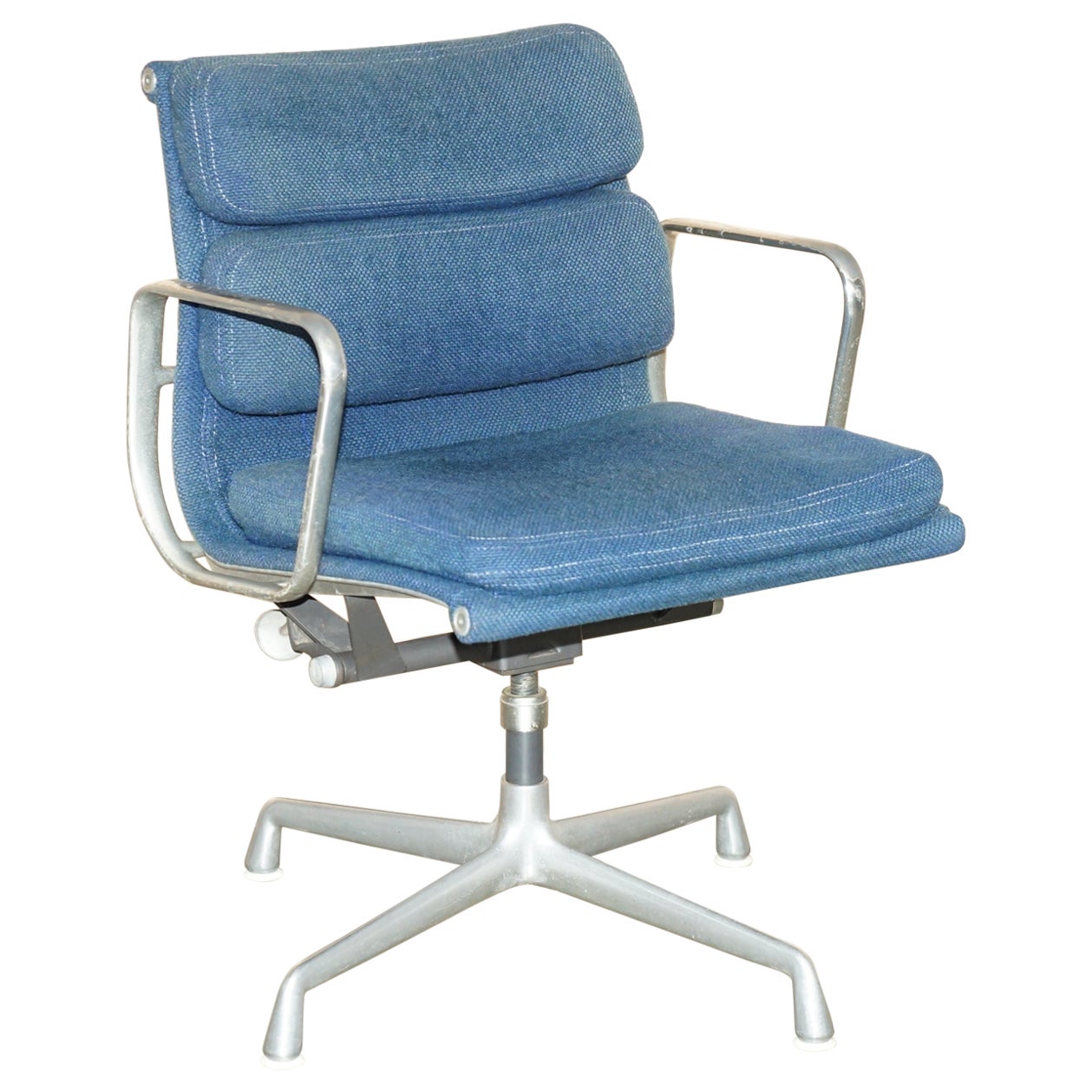 RARO ORIGINALE Herman Miller in lino blu EAMES EA217 SOFTPAD DA UFFICIO SCIACCOLA SWIVEL