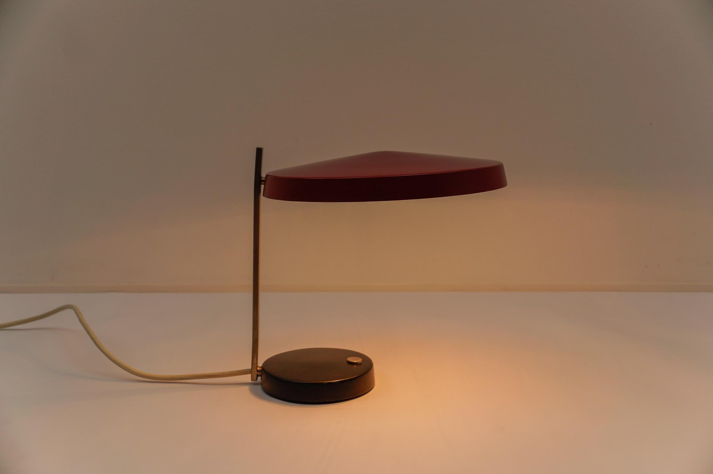 Allemand Rare lampe de table Hillebrand d'origine, Model No/One de 1962, design Heinz Pfaender en vente