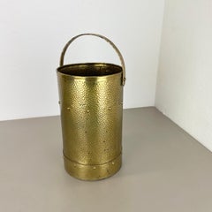 Rare Original Hollywood Regency Bauhaus Brass Umbrella Stand, Austria, 1950s