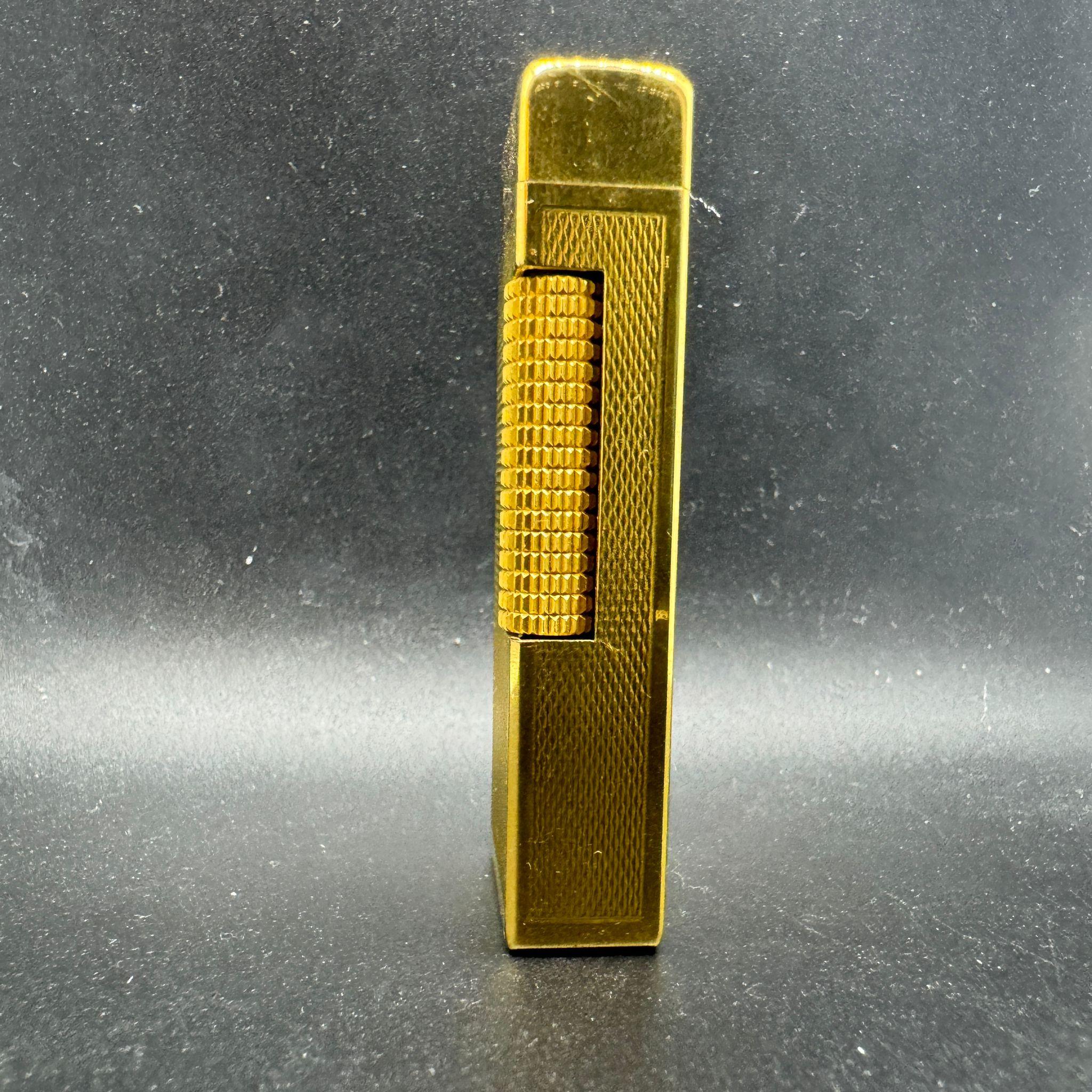 Art Deco Rare Original James Bond Vintage 1970s Dunhill ROLLALITE Gold Plated Lighter 