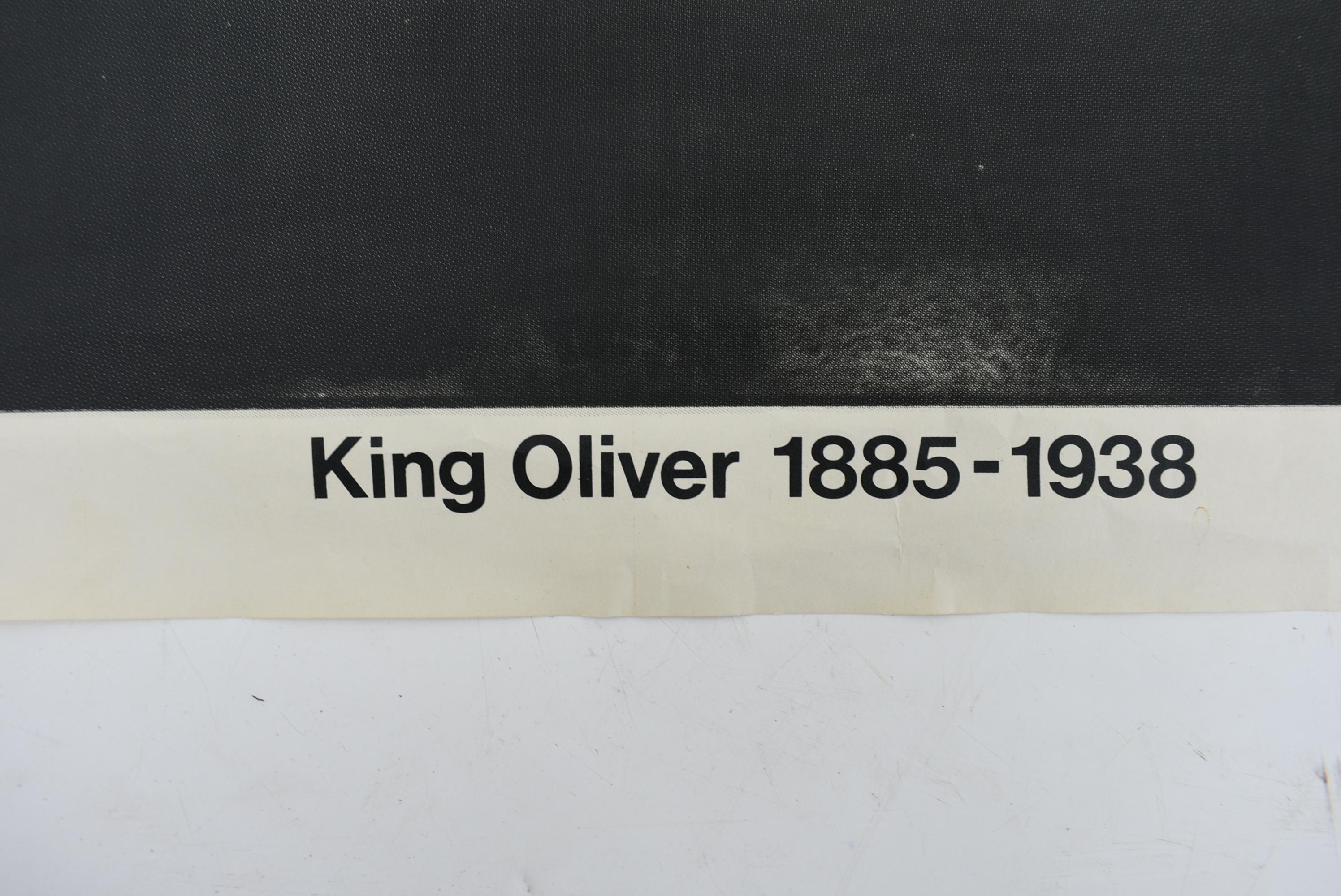 Mid-Century Modern Rare Original Jazz Poster of King Oliver '1885-1938' by Swierzy For Sale