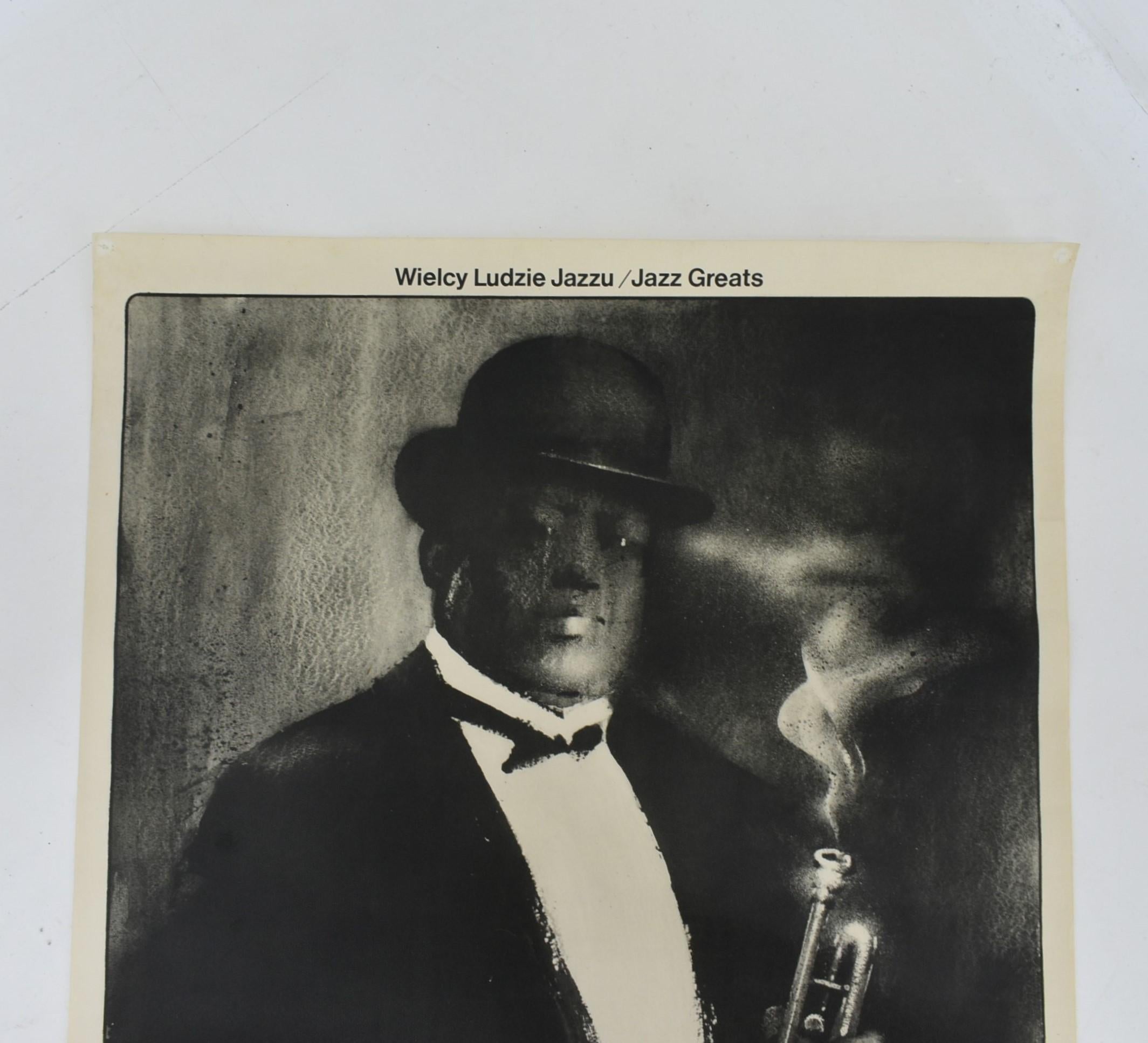 Paper Rare Original Jazz Poster of King Oliver '1885-1938' by Swierzy For Sale