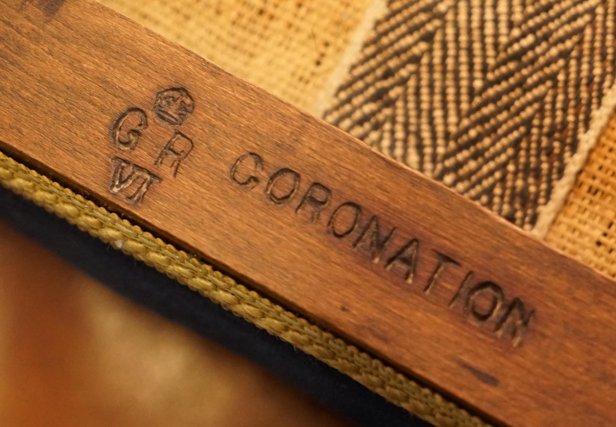 Regency Rare Original King George vi Coronation Stool 1937 Limed Oak by Waring & Gillow