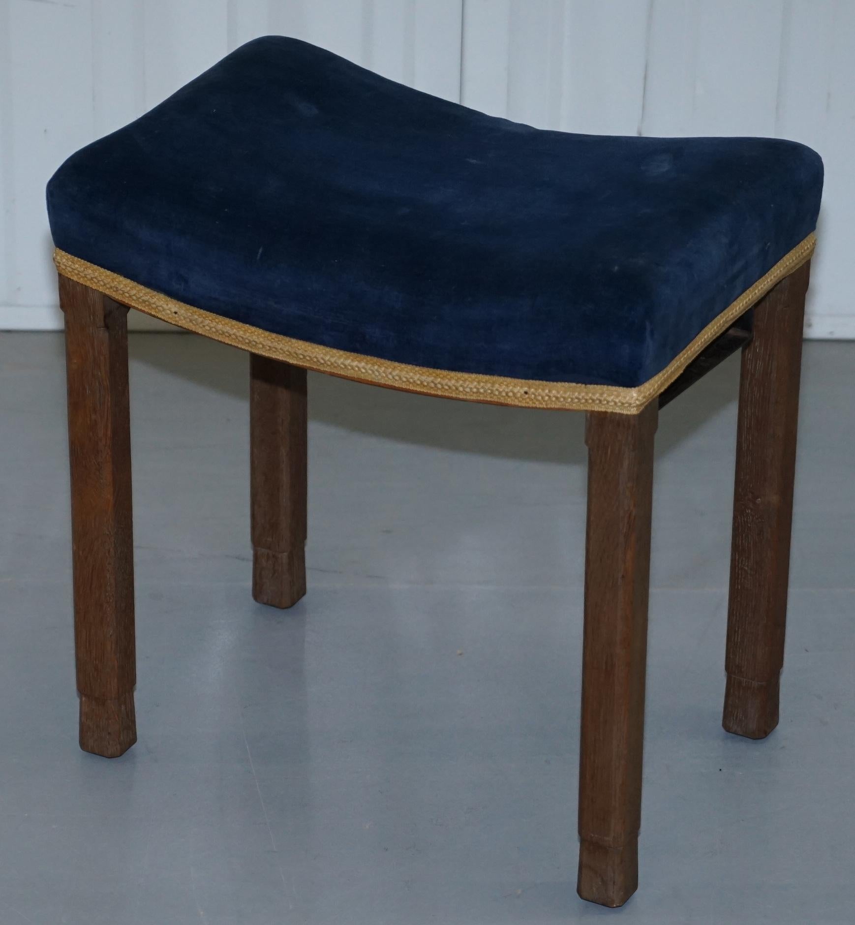 Mid-20th Century Rare Original King George vi Coronation Stool 1937 Limed Oak by Waring & Gillow