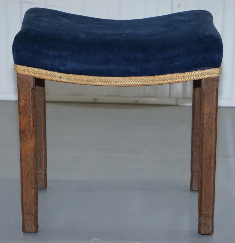 Rare Original King vi Coronation Stool 1937 Limed Oak by Waring