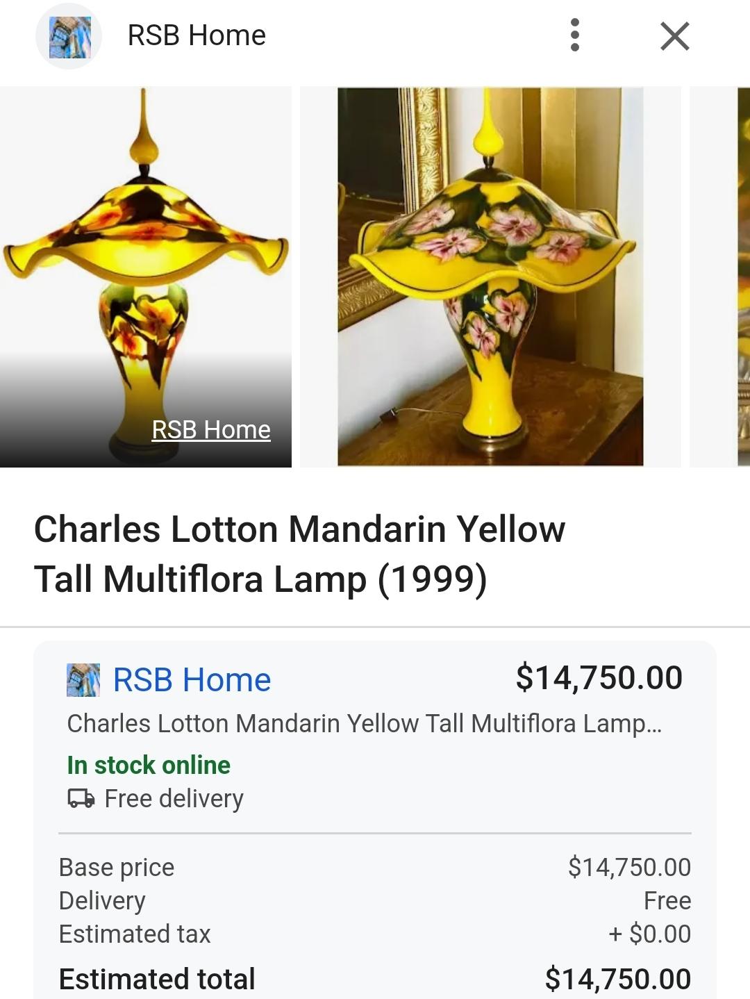 Rara lampada da tavolo in vetro dipinto al contrario Charles Lotton $14, 750 in vendita 6